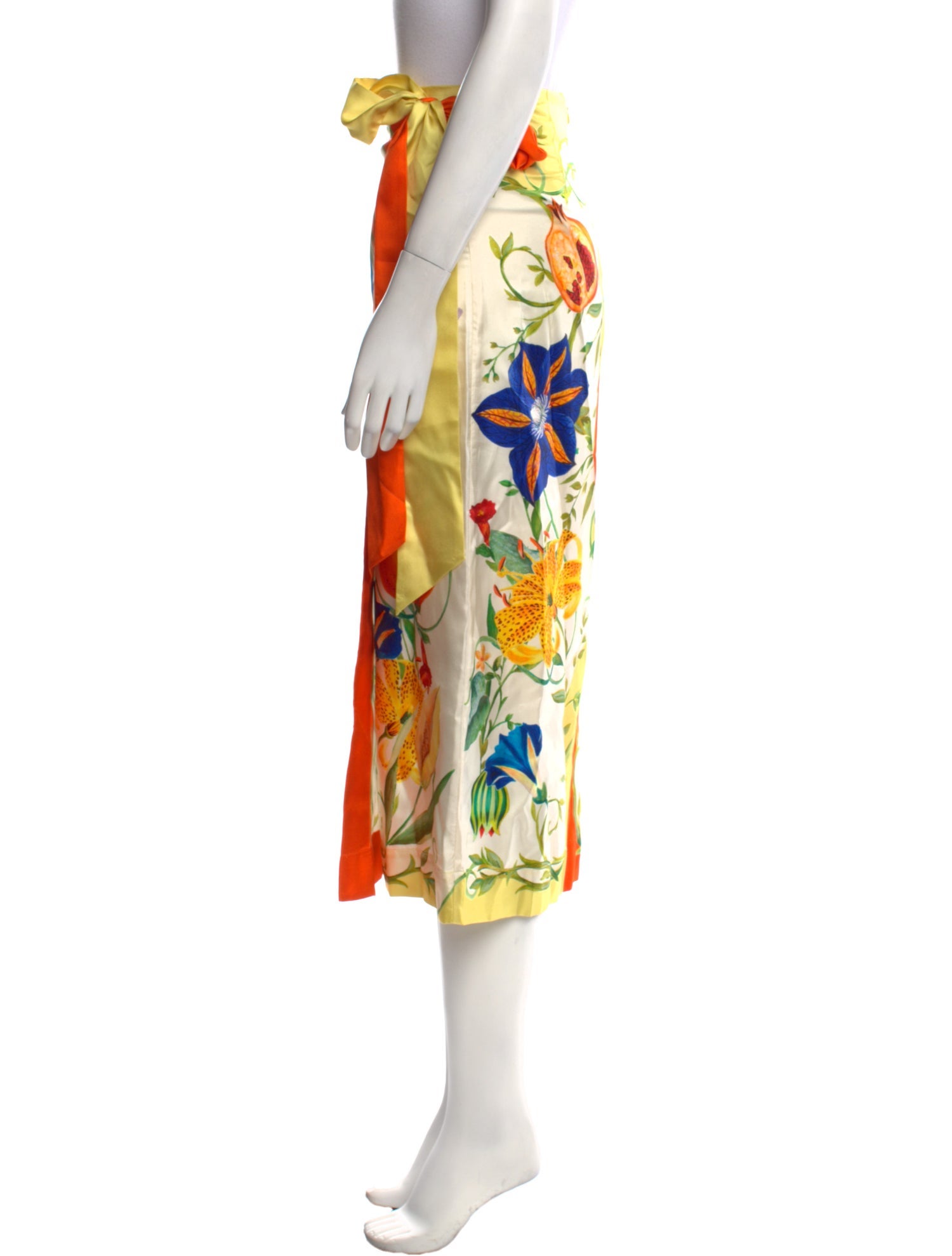 ALÉMAIS Silk Midi Length Skirt w/ Tags