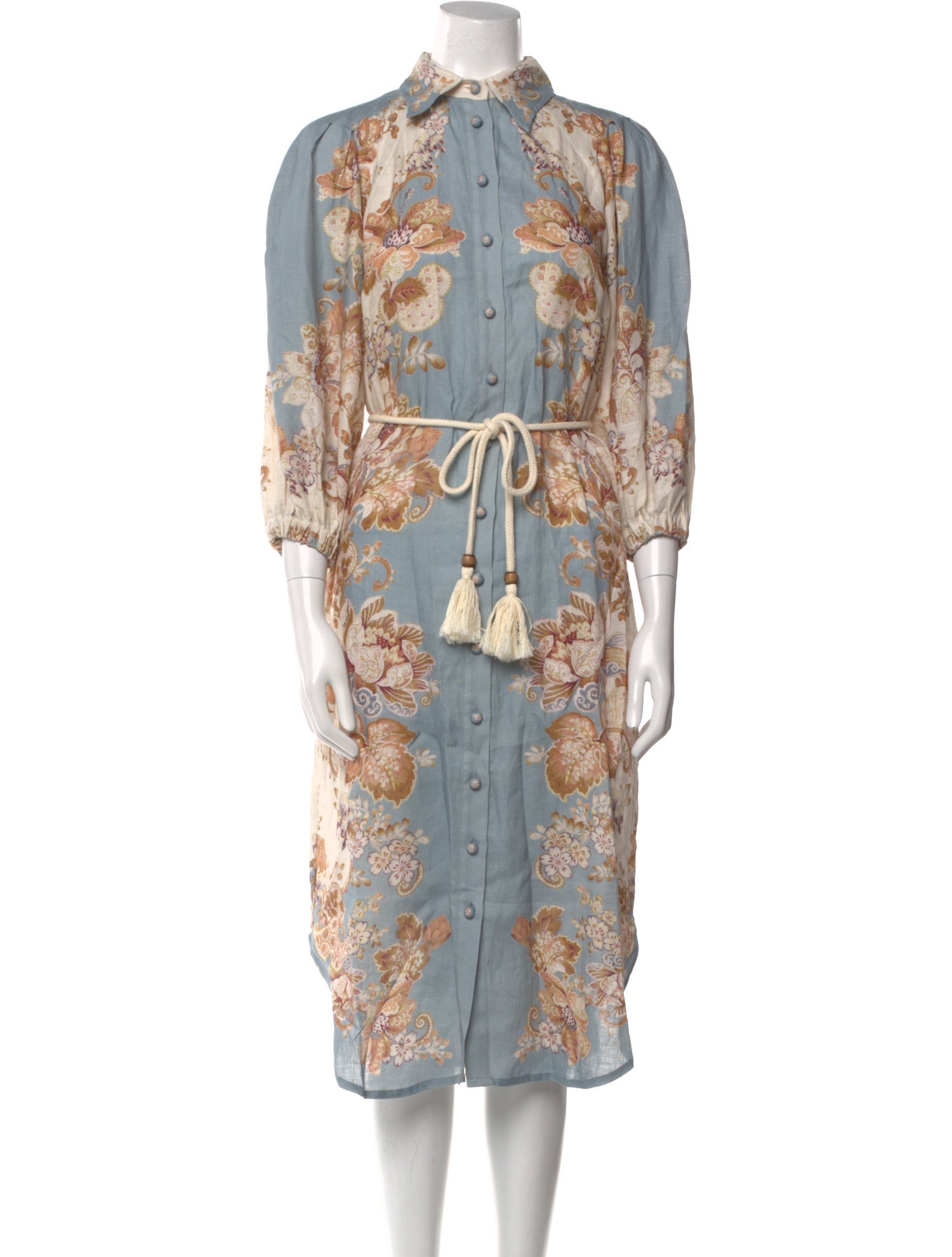 ALÉMAIS Linen Midi Length Dress