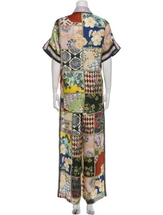 ALÉMAIS Linen Floral Print Pant Set