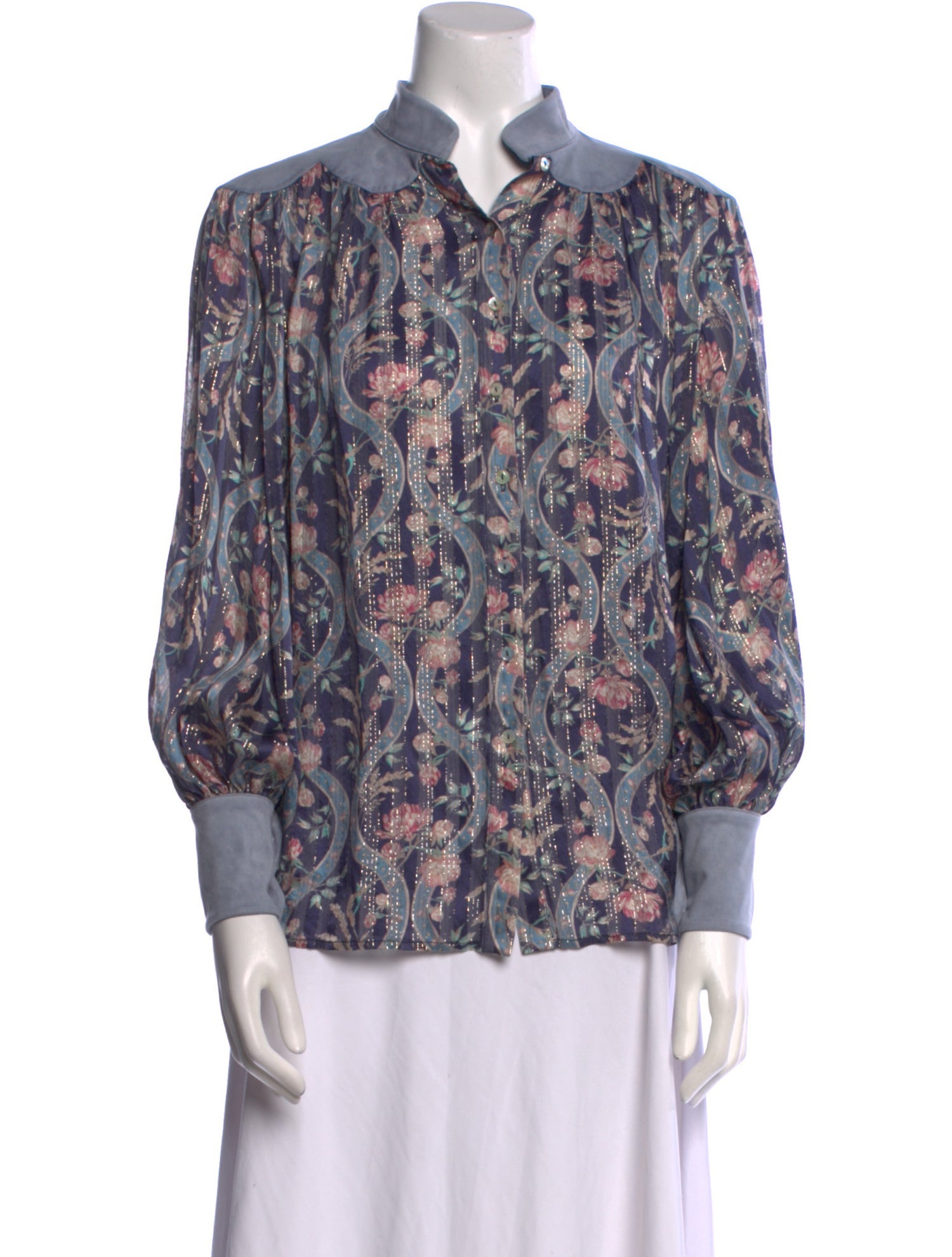 ALÉMAIS Silk Paisley Print Blouse