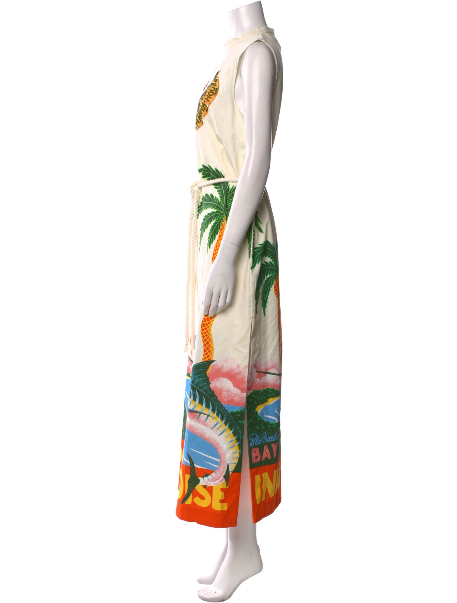 ALÉMAIS Graphic Print Long Dress