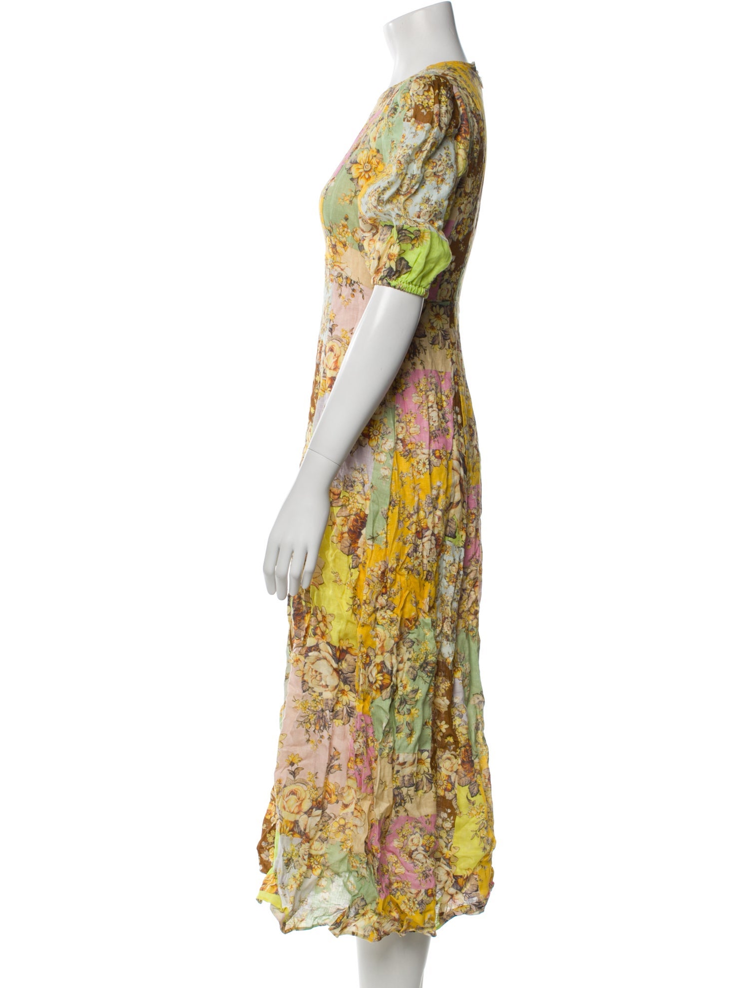 ALÉMAIS Linen Midi Length Dress