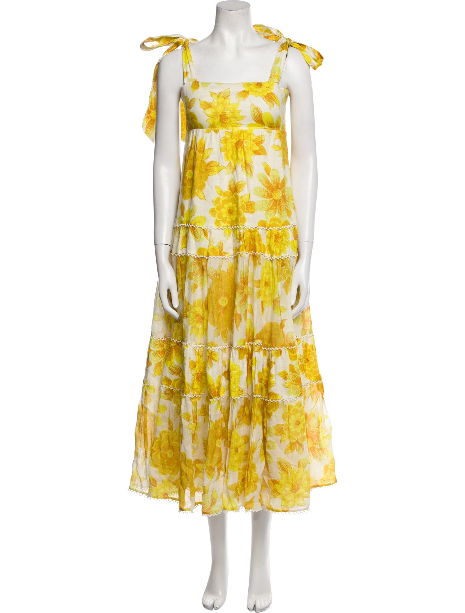 ALÉMAIS Floral Print Long Dress