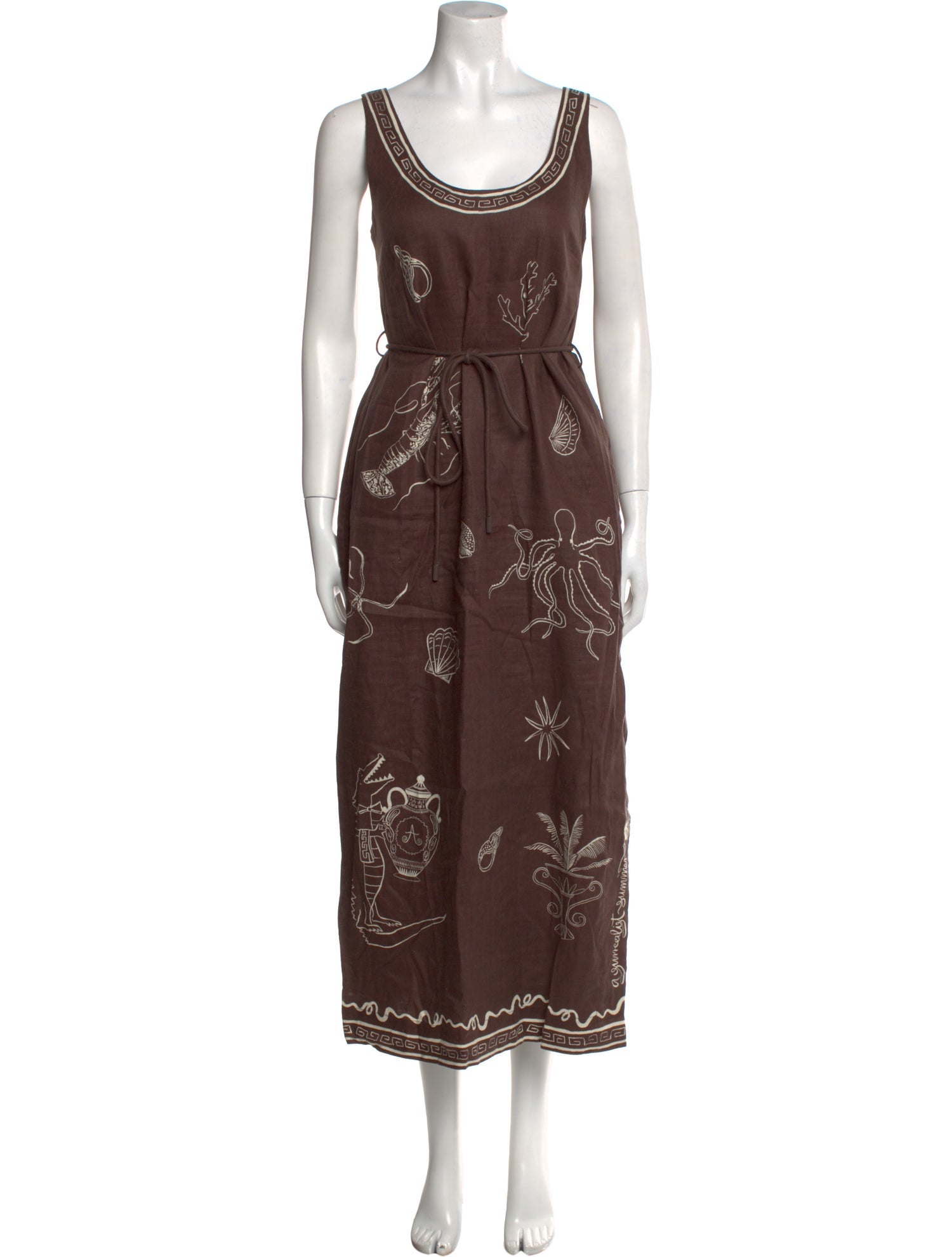 ALÉMAIS Printed Long Dress
