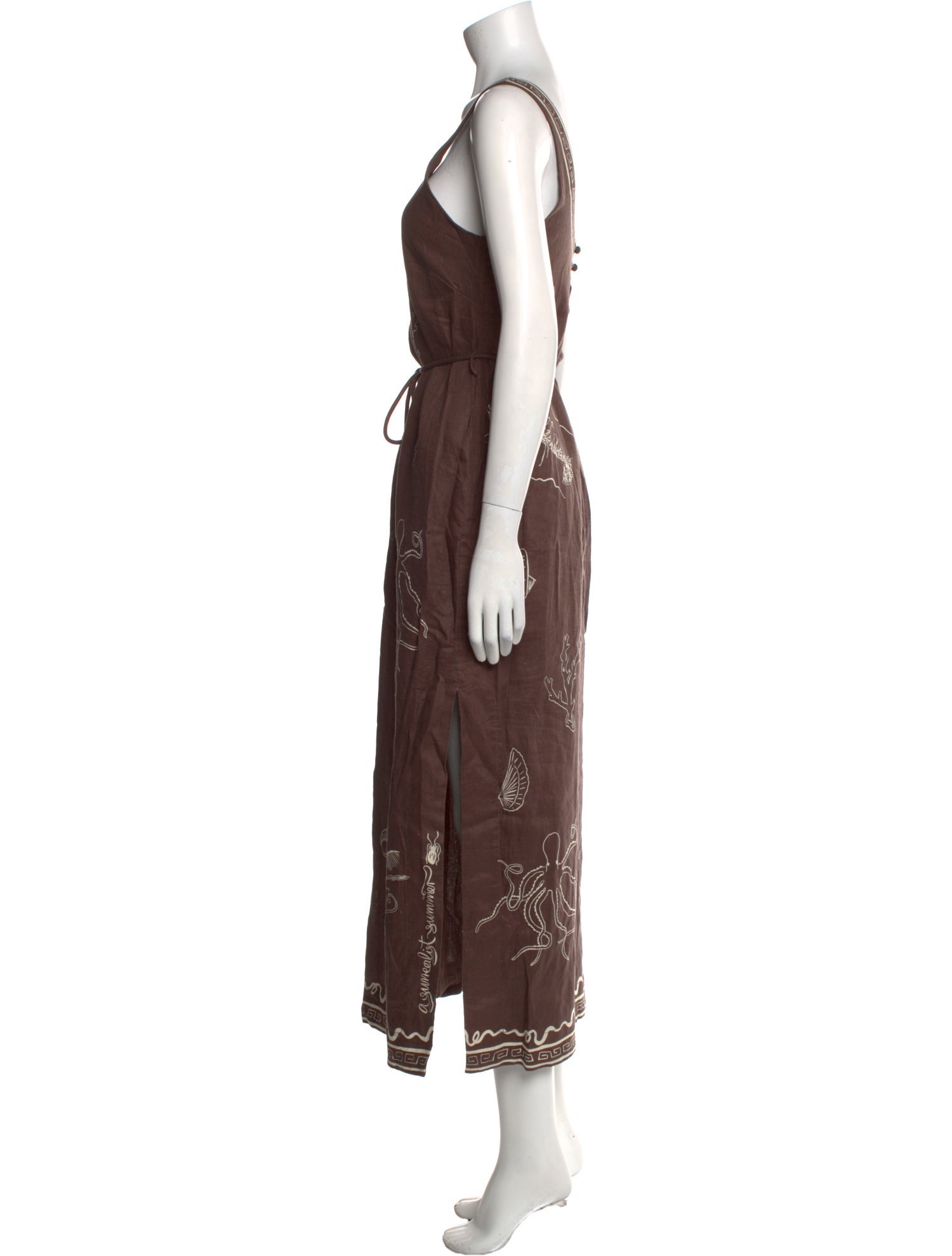 ALÉMAIS Printed Long Dress