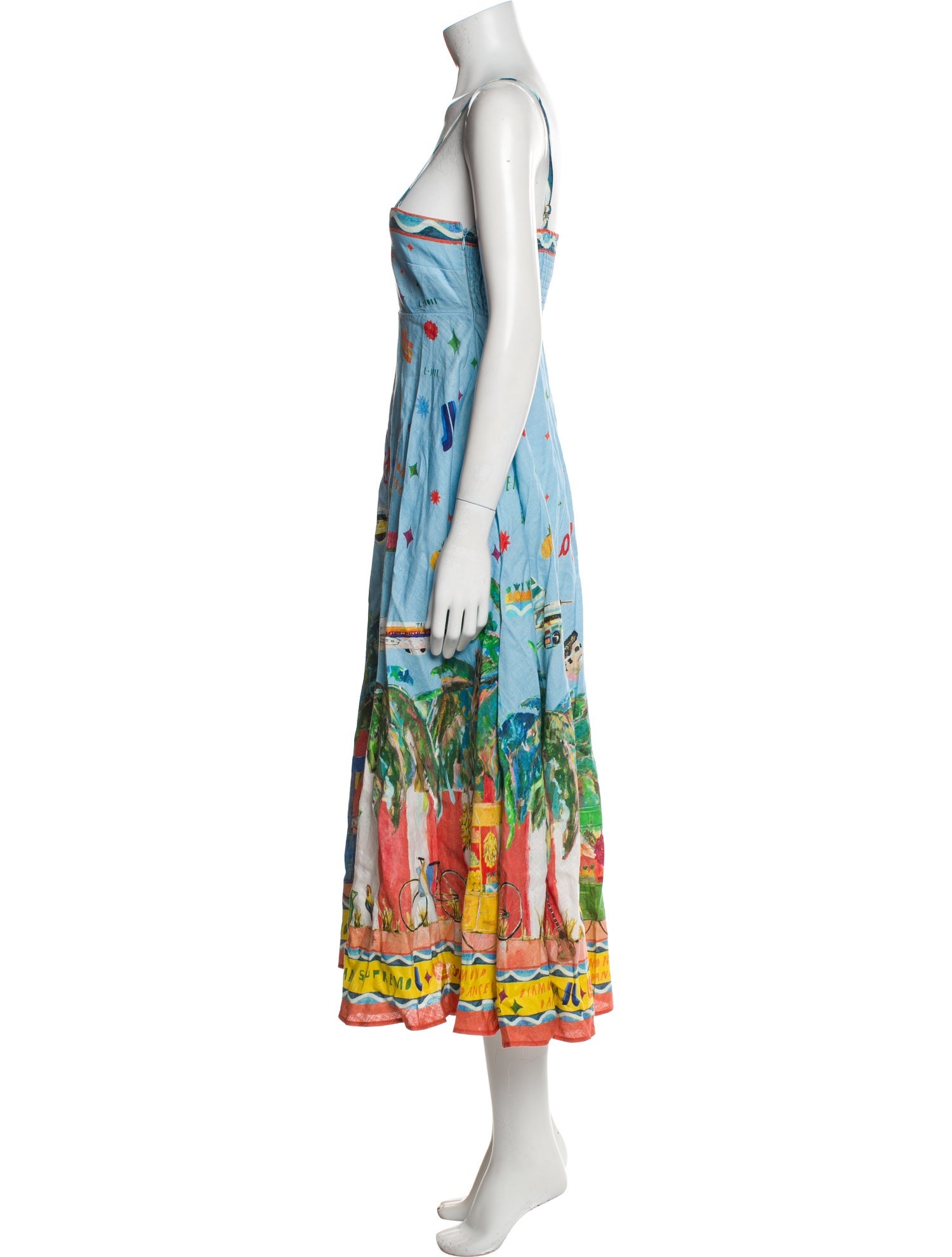 ALÉMAIS Printed Long Dress