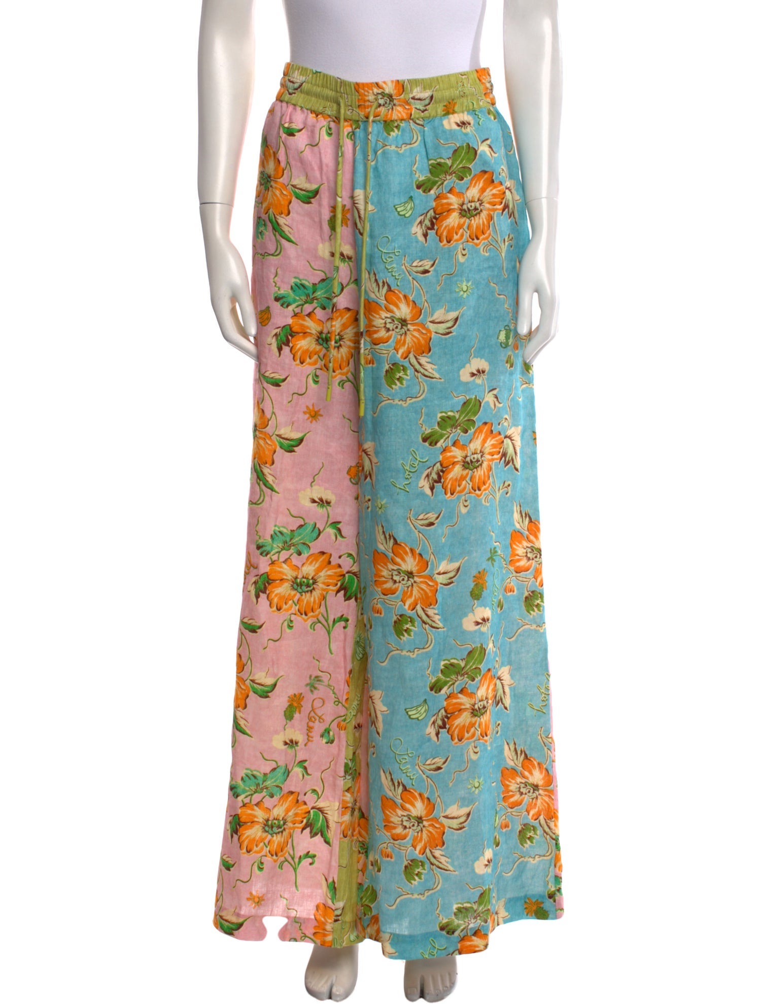ALÉMAIS Floral Print Wide Leg Pants