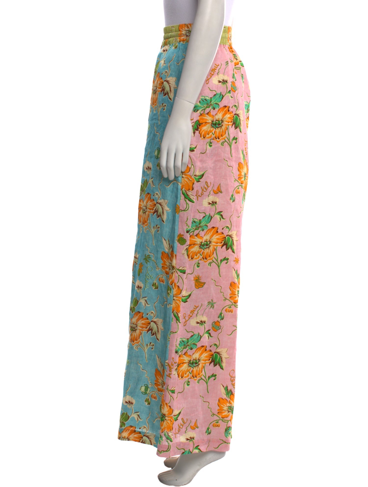 ALÉMAIS Floral Print Wide Leg Pants