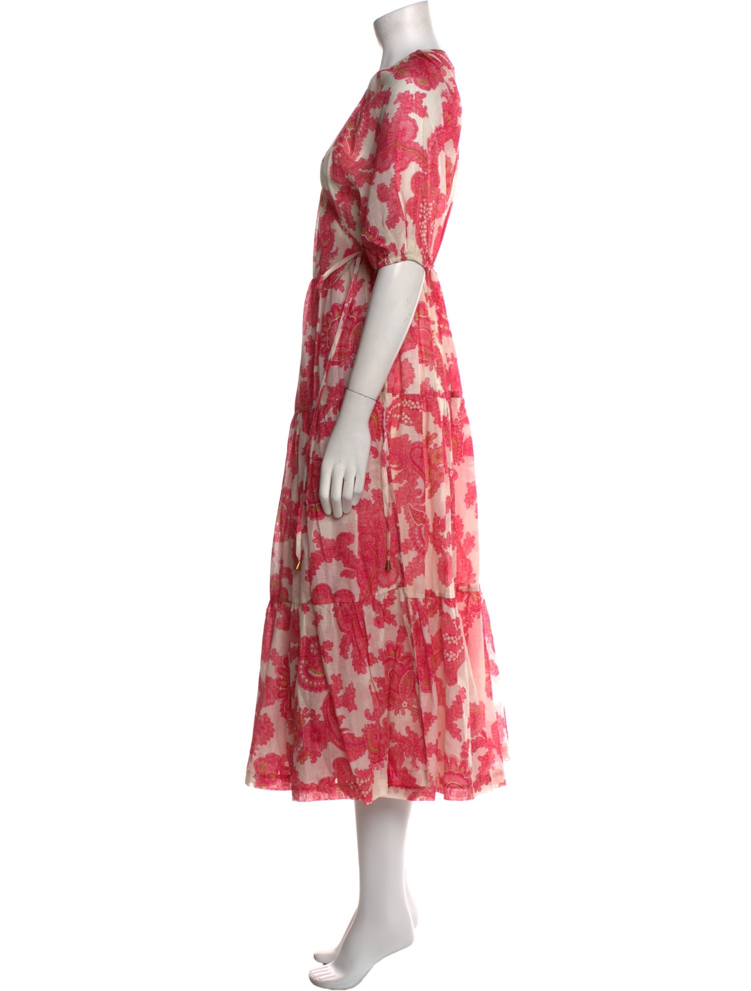 ALÉMAIS Floral Print Midi Length Dress
