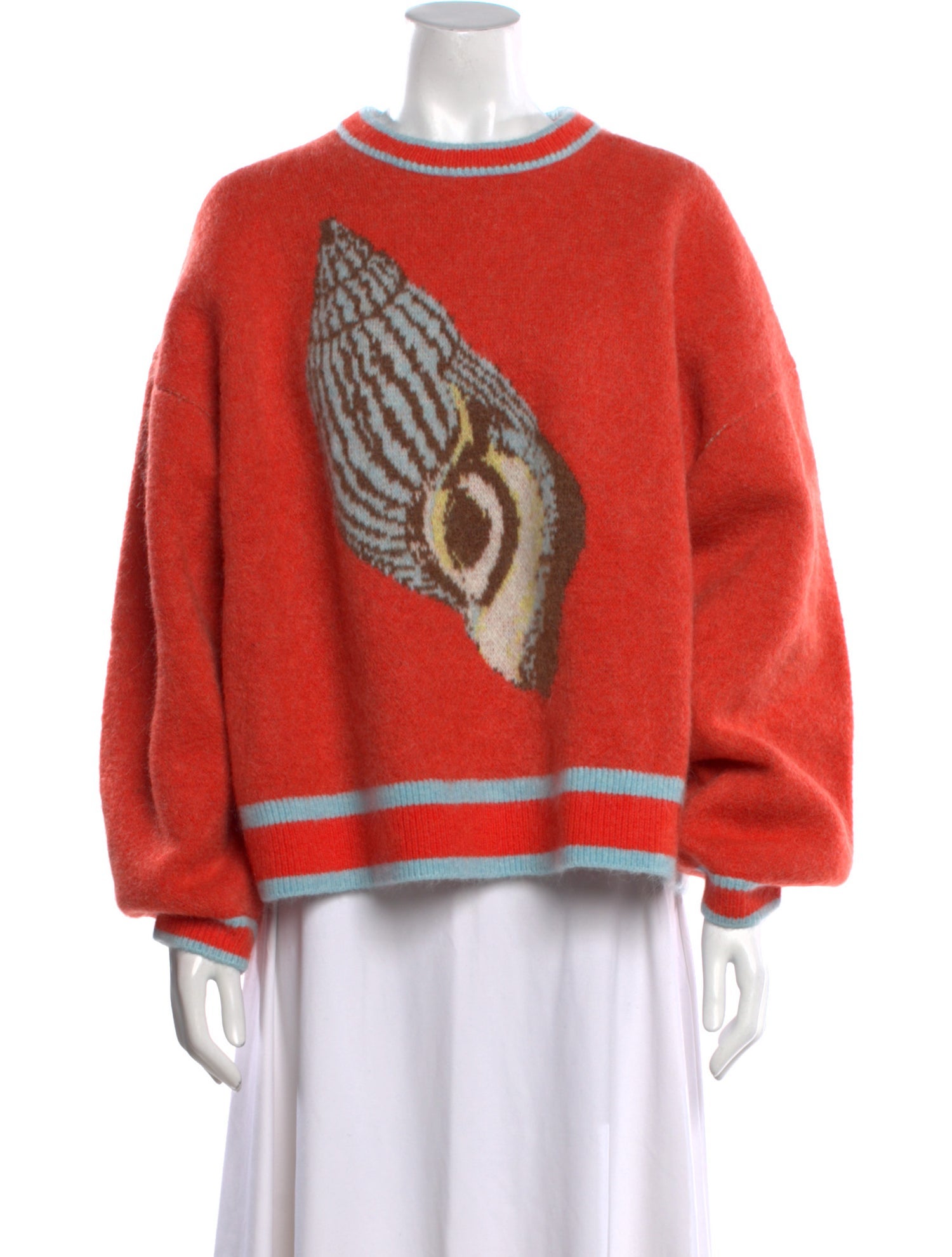 ALÉMAIS Mohair Printed Sweater w/ Tags