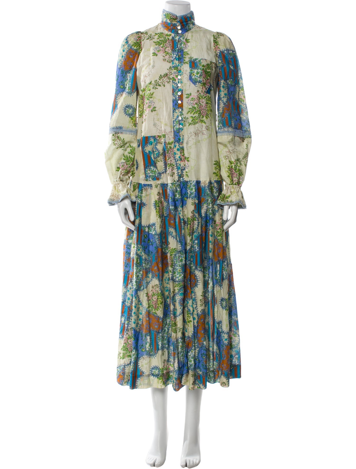 ALÉMAIS Floral Print Long Dress