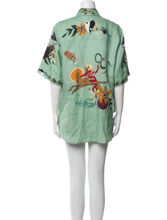 ALÉMAIS Linen Printed Short Set