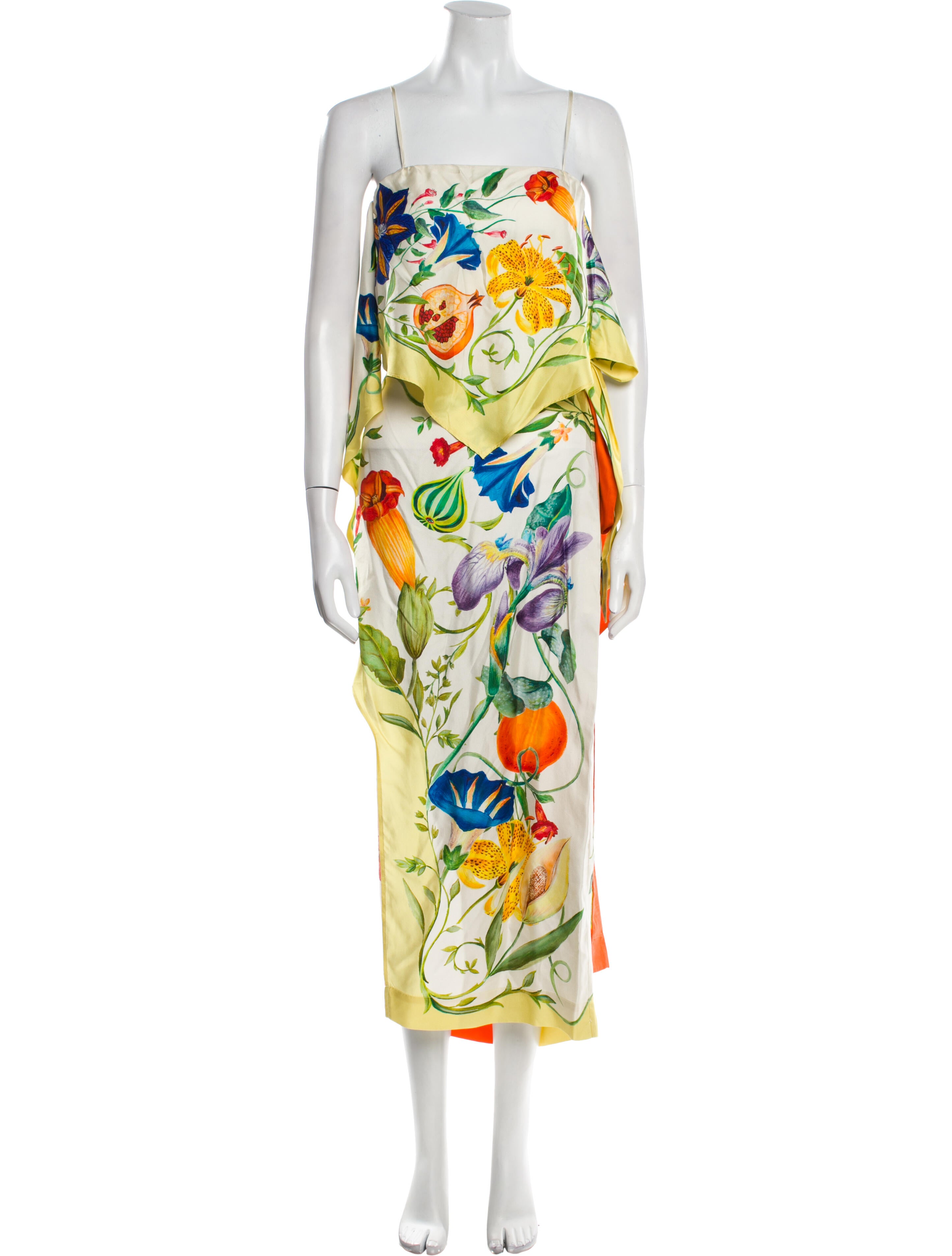 ALÉMAIS Silk Floral Print Skirt Set