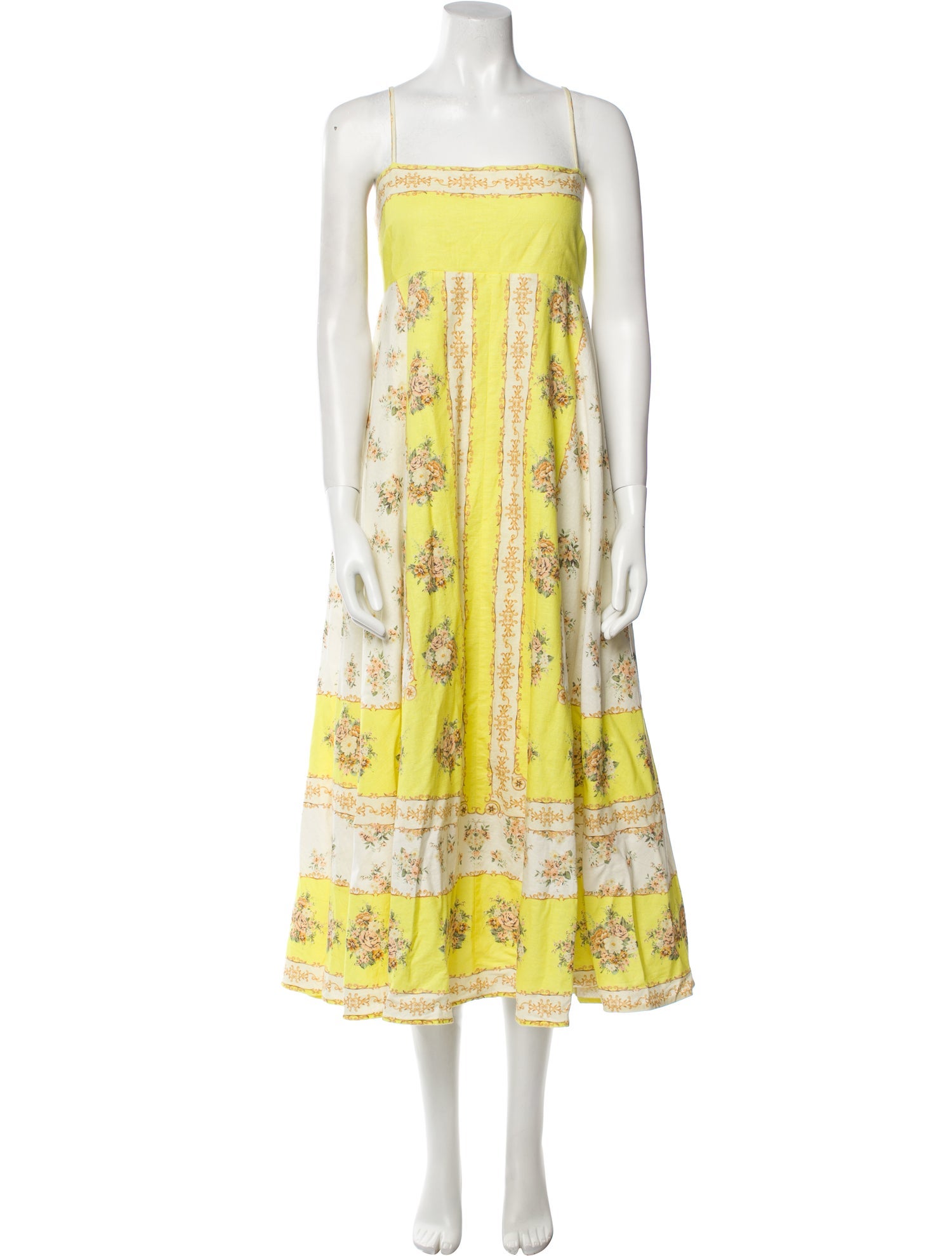 ALÉMAIS Floral Print Midi Length Dress