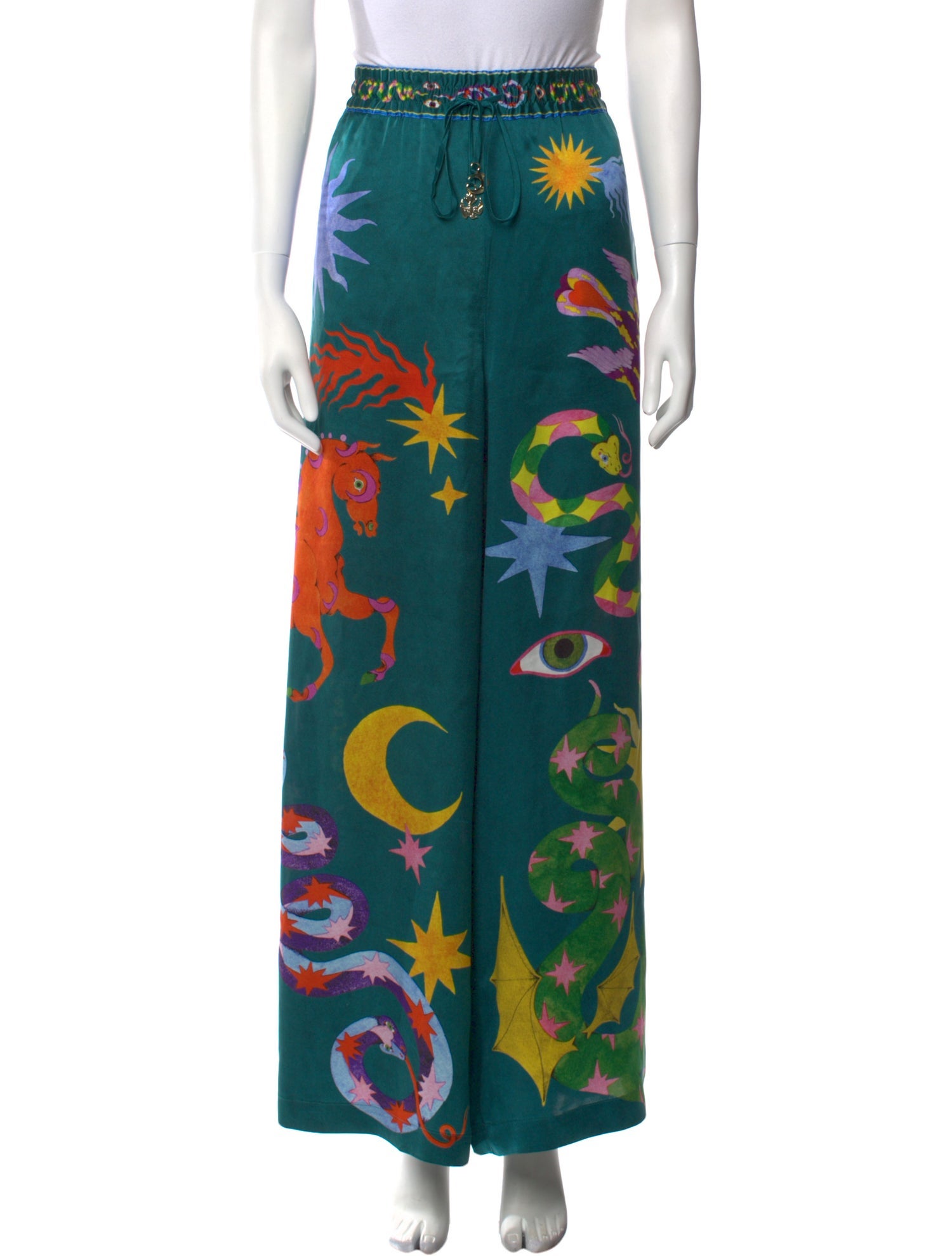 ALÉMAIS Silk Wide Leg Pants