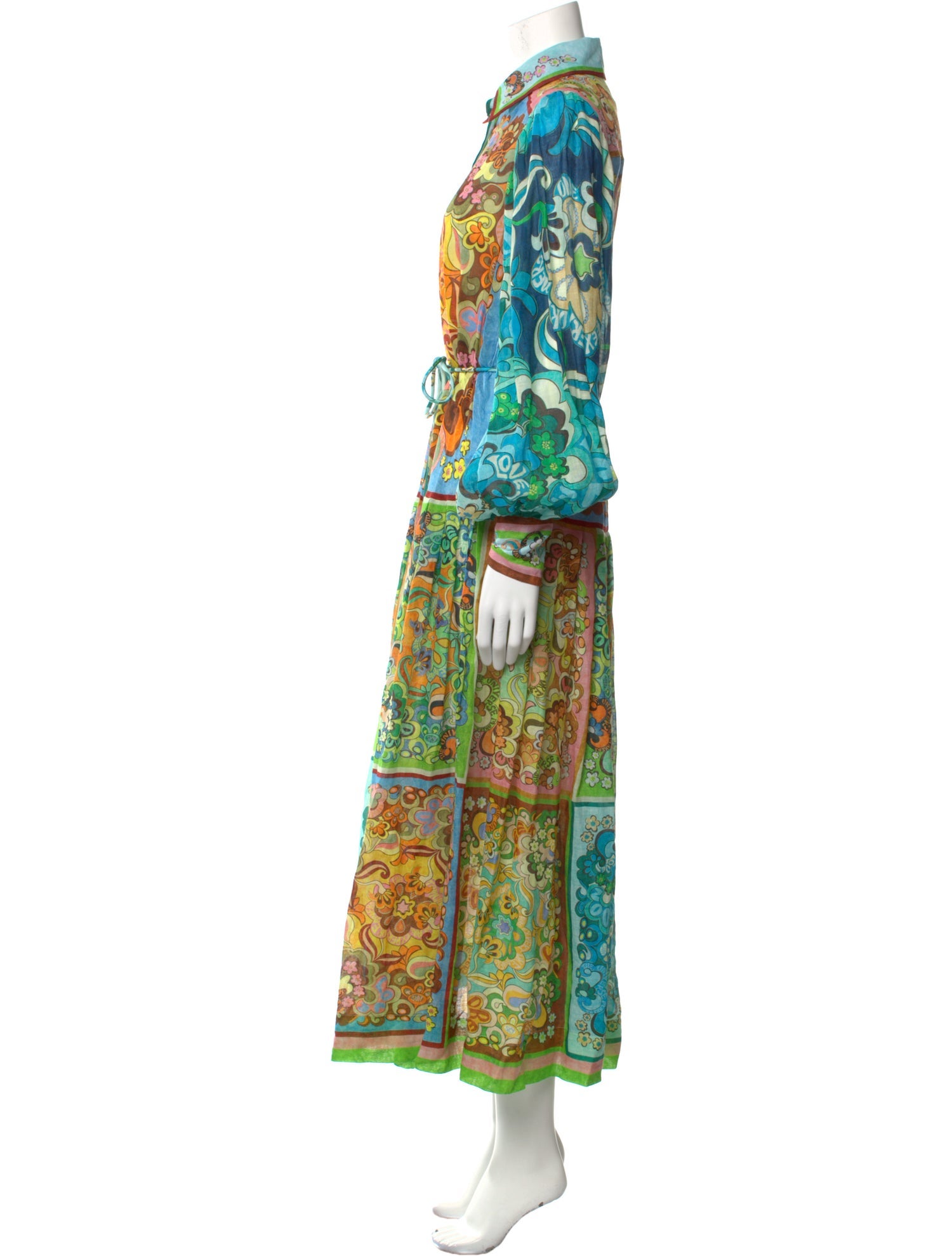 ALÉMAIS Paisley Print Long Dress