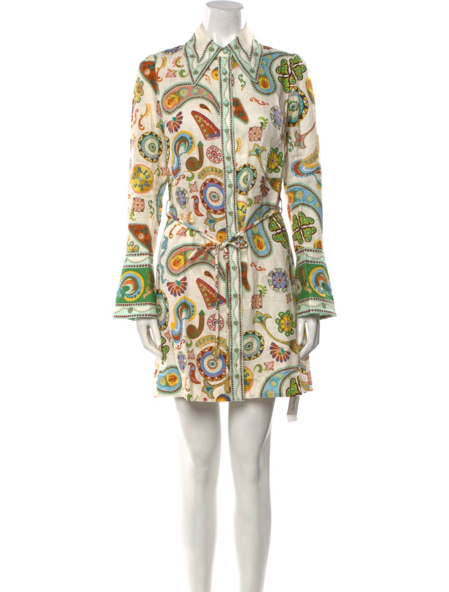 ALÉMAIS Paisley Print Mini Dress