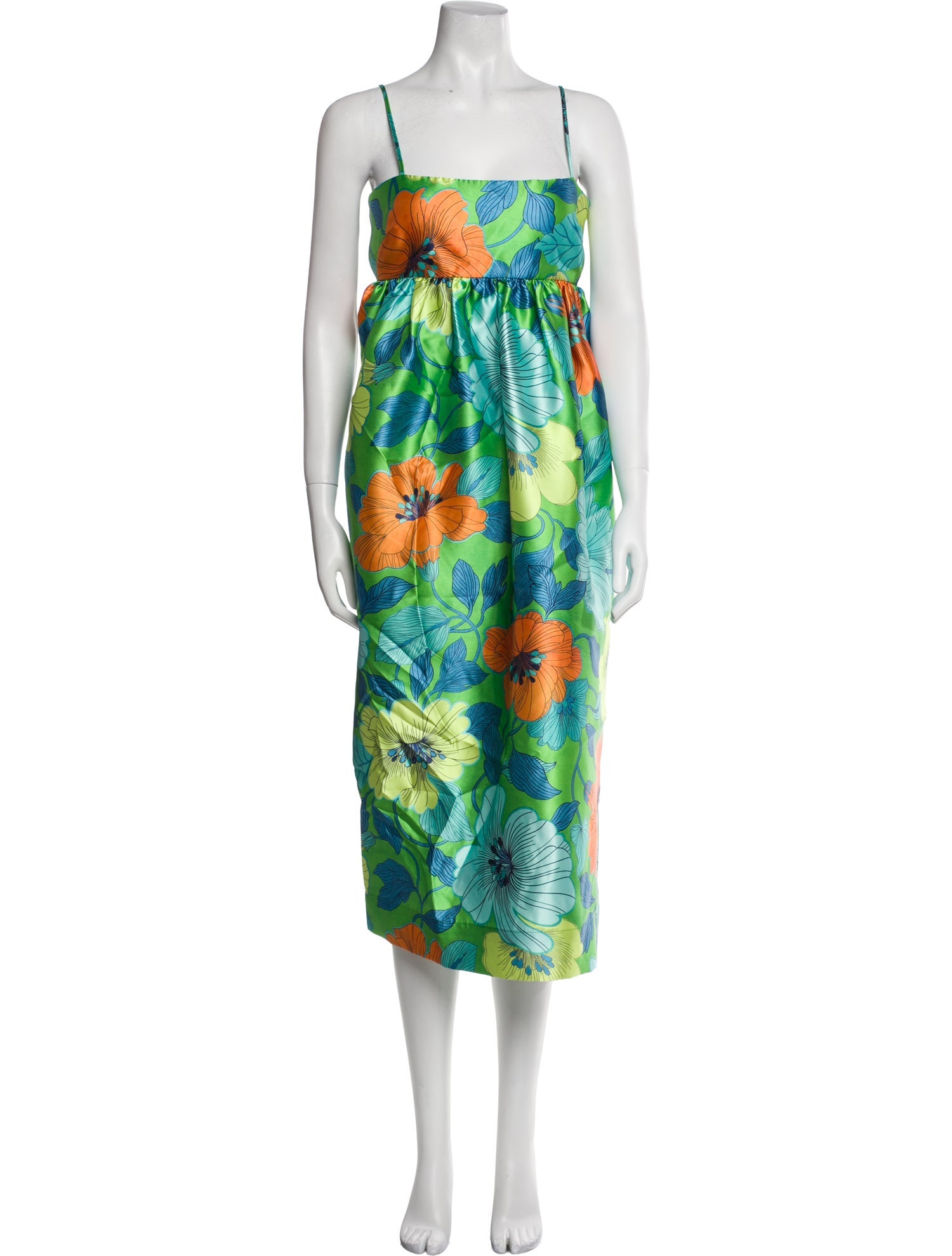 ALÉMAIS Floral Print Midi Length Dress