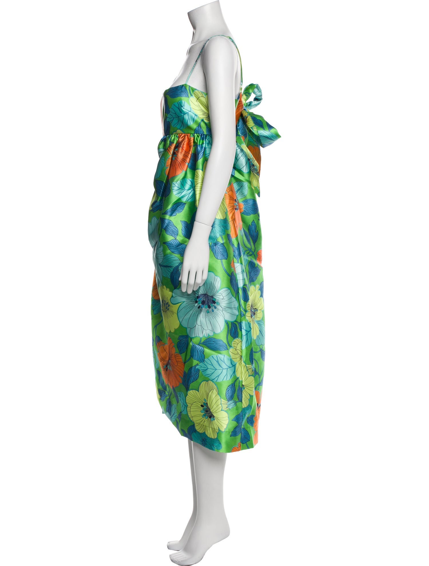 ALÉMAIS Floral Print Midi Length Dress