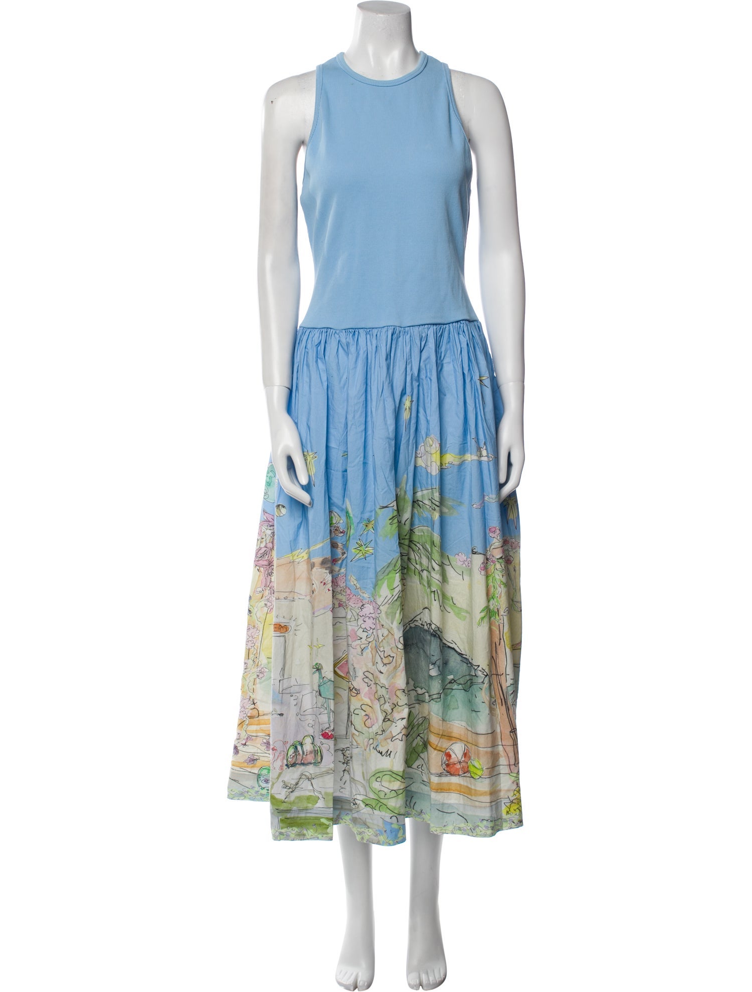 ALÉMAIS Silk Midi Length Dress