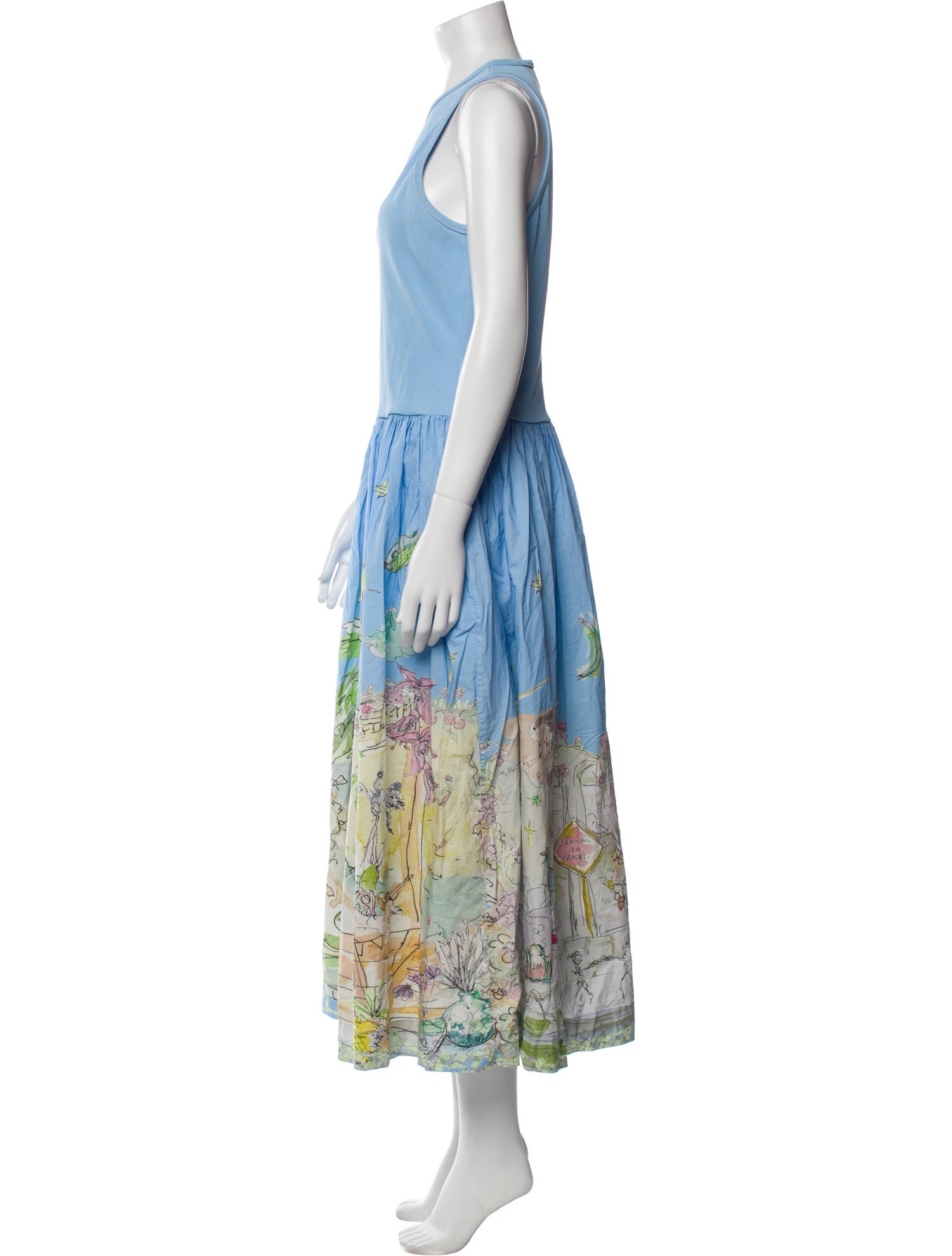 ALÉMAIS Silk Midi Length Dress