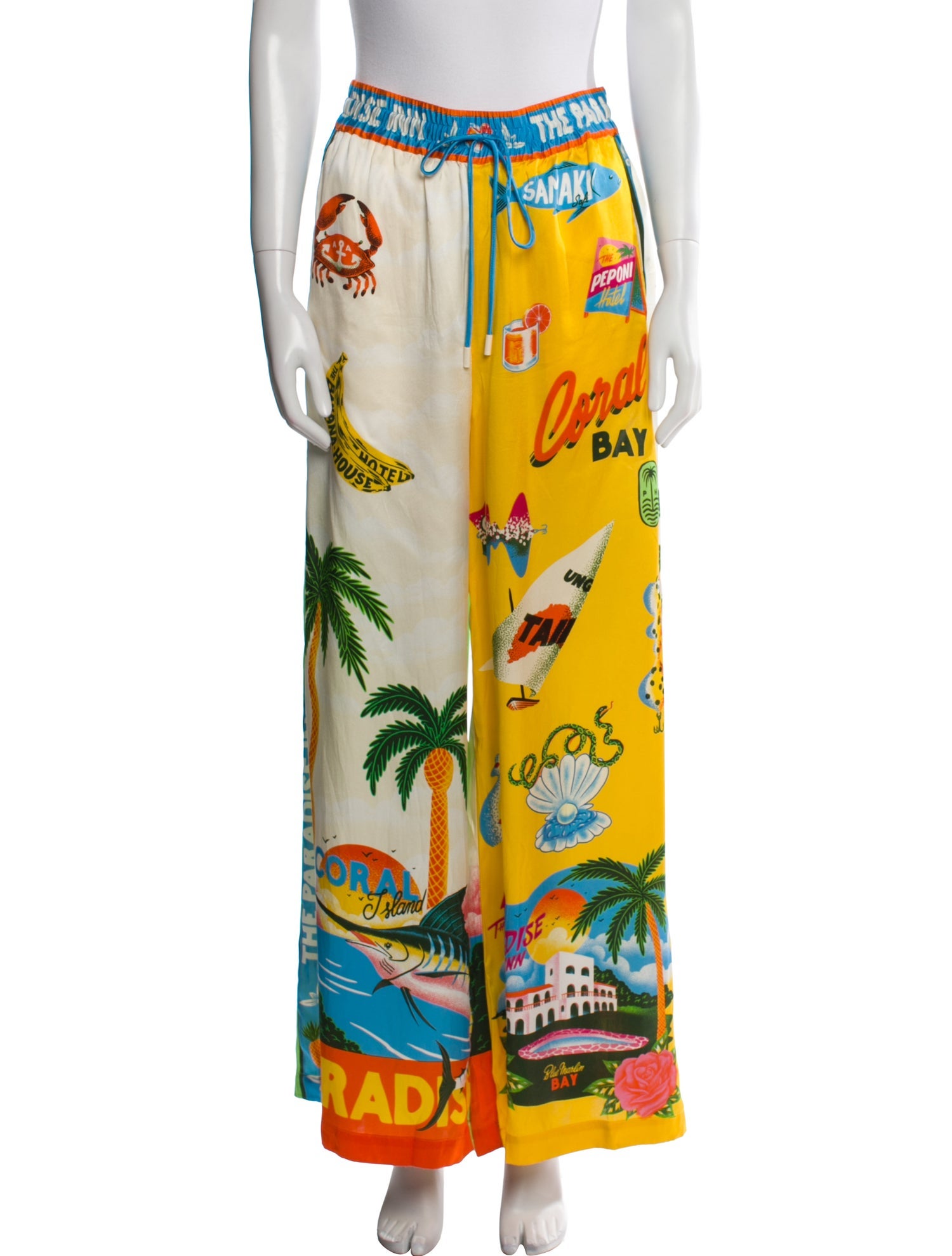 ALÉMAIS Silk Wide Leg Pants