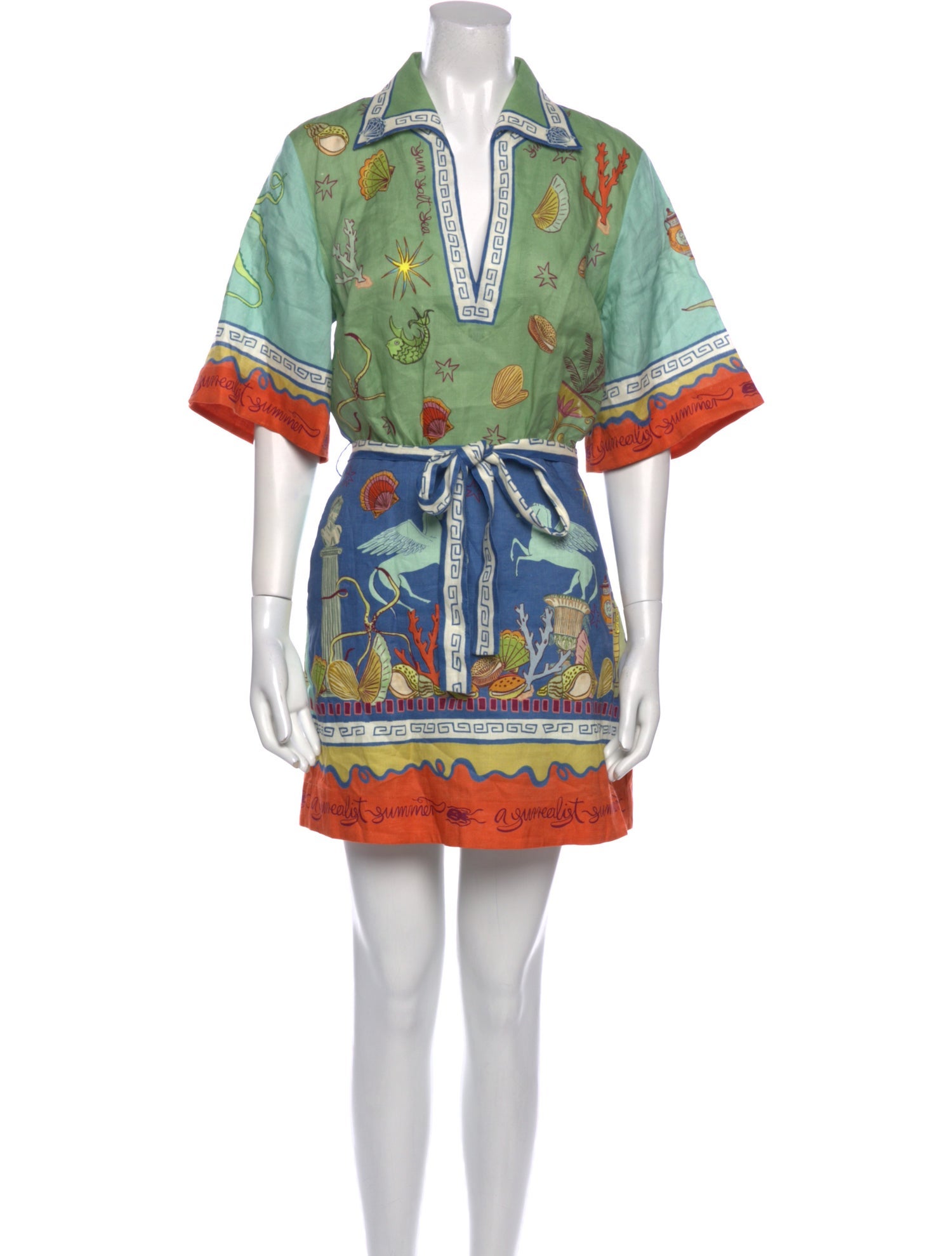ALÉMAIS Printed Mini Dress
