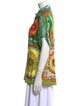 ALÉMAIS Printed Short Sleeve Button-Up Top
