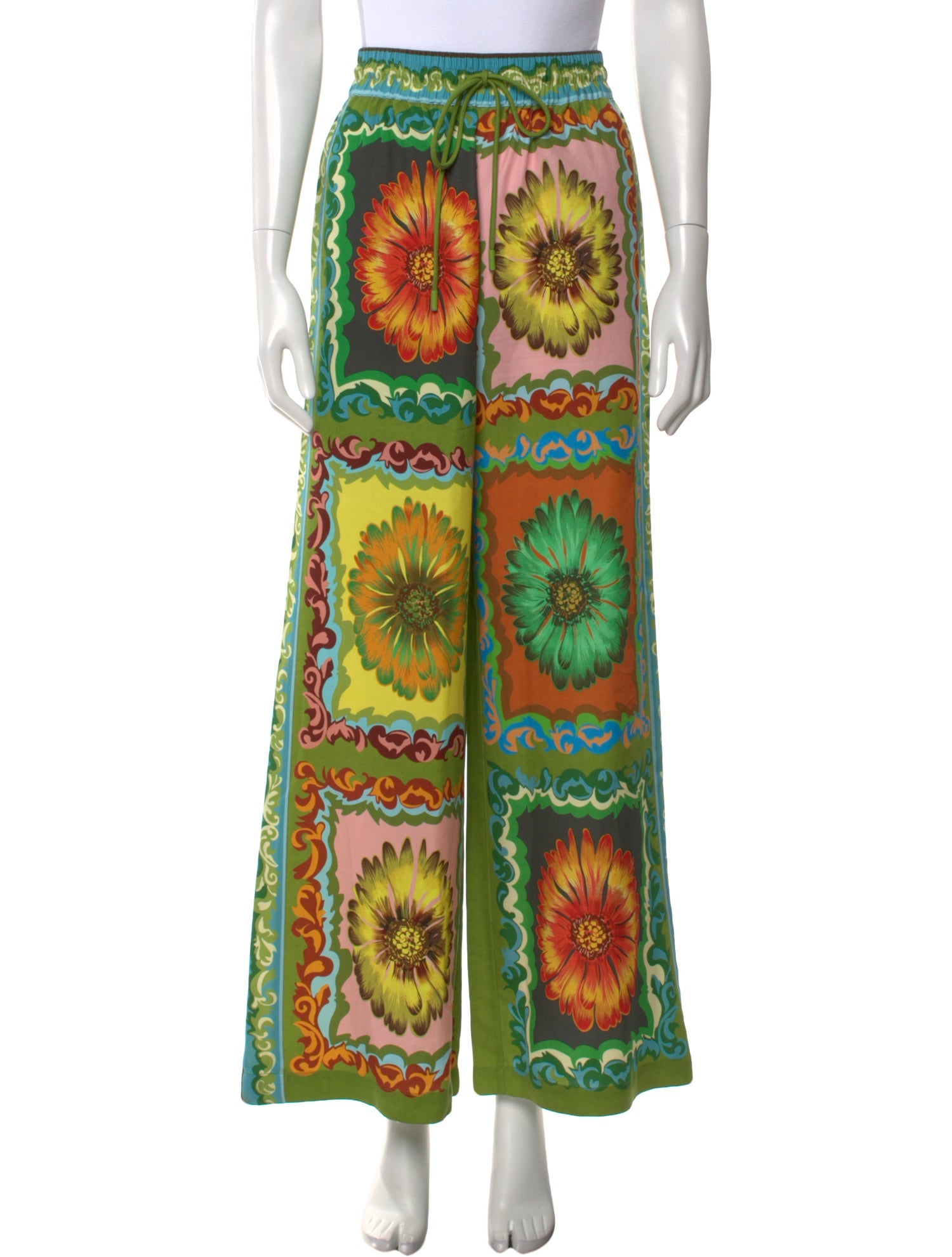 ALÉMAIS Floral Print Wide Leg Pants