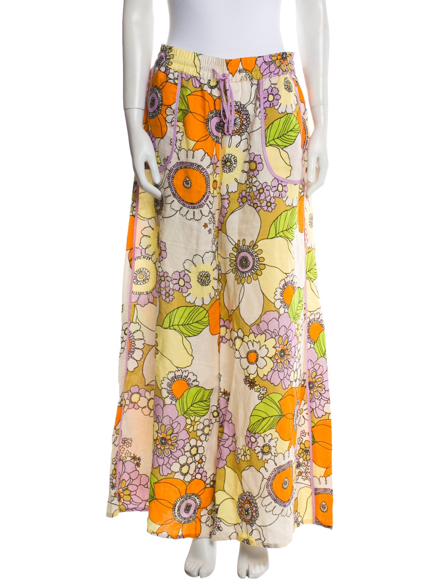 ALÉMAIS Linen Printed Sweatpants