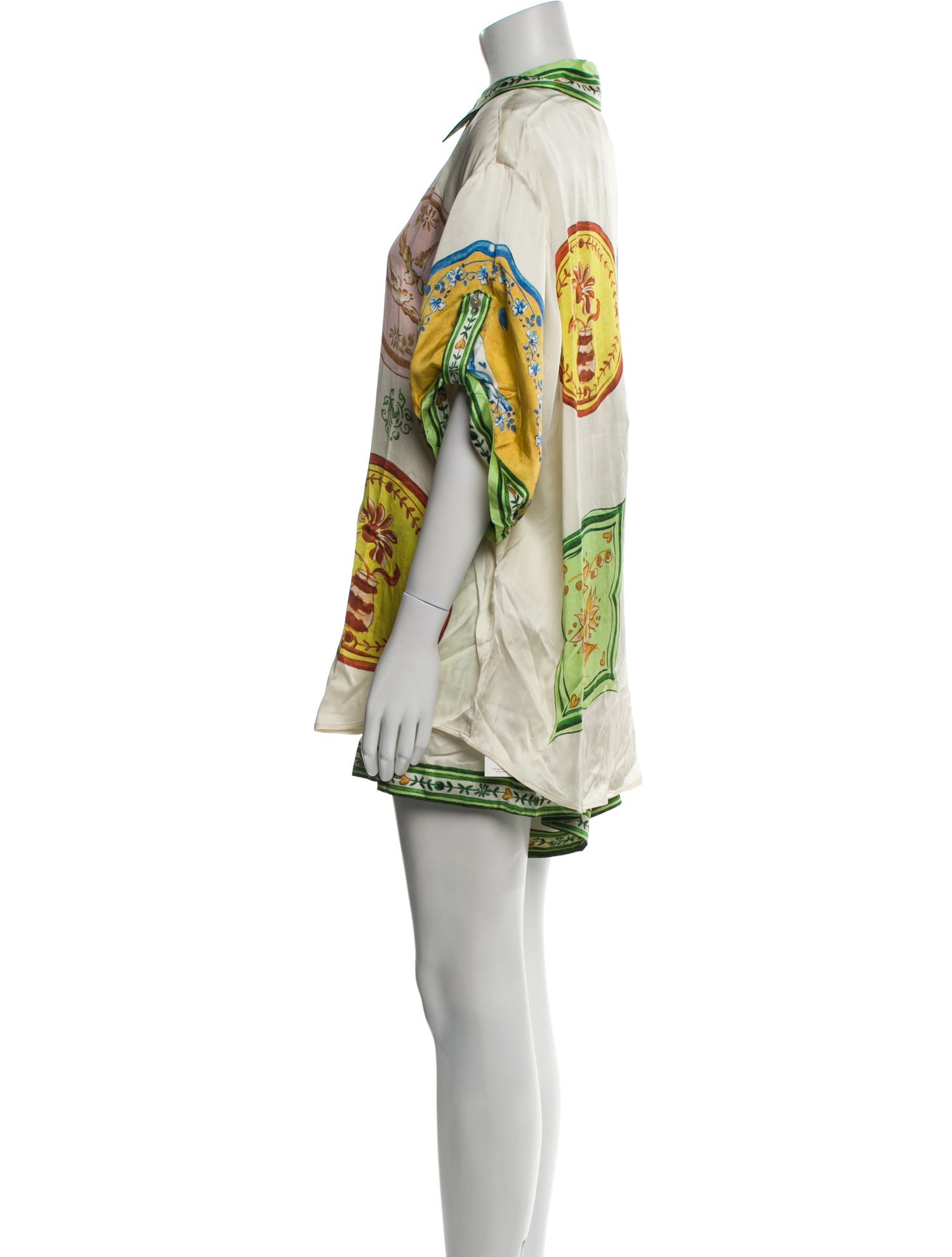 ALÉMAIS Silk Printed Short Set