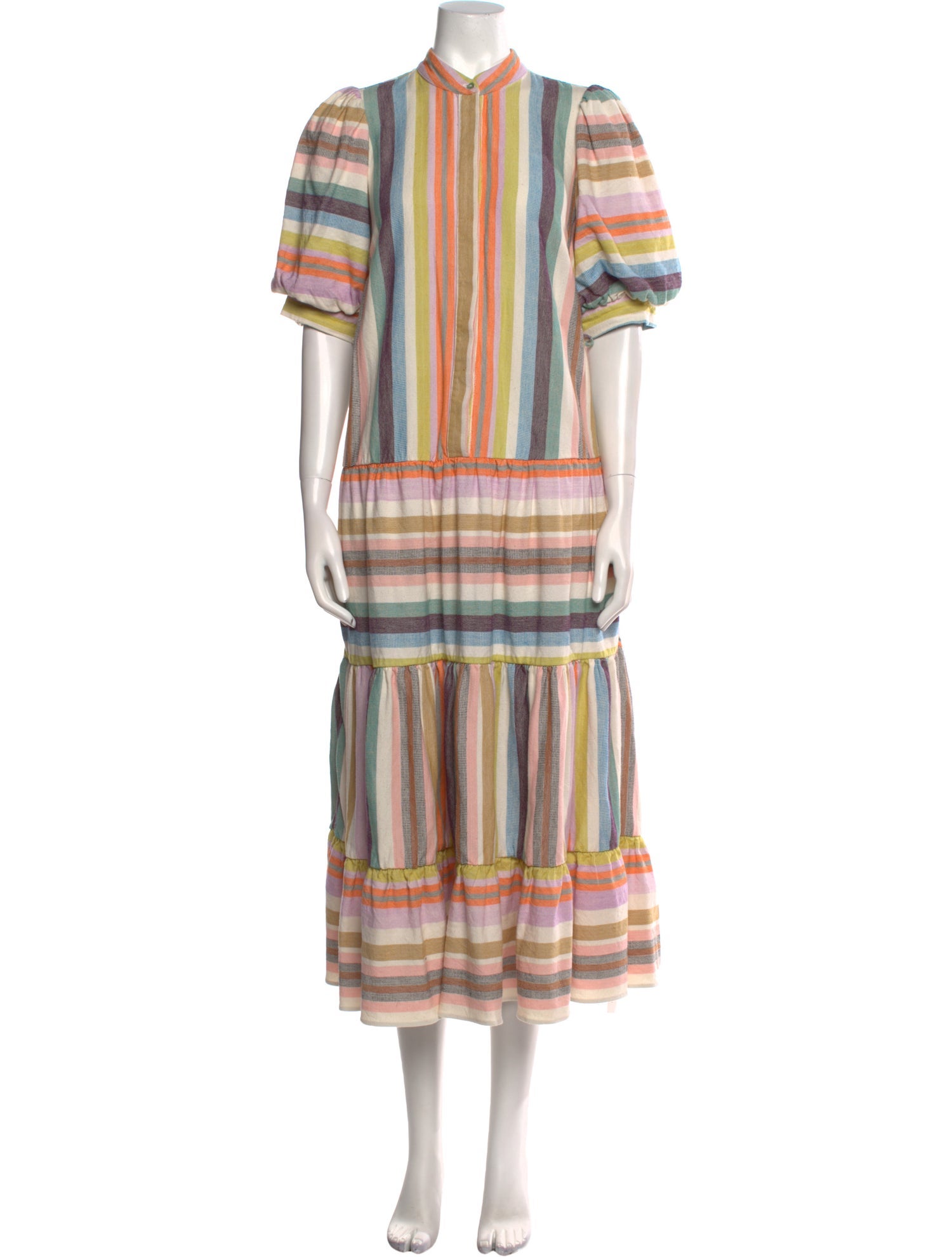 ALÉMAIS Striped Long Dress