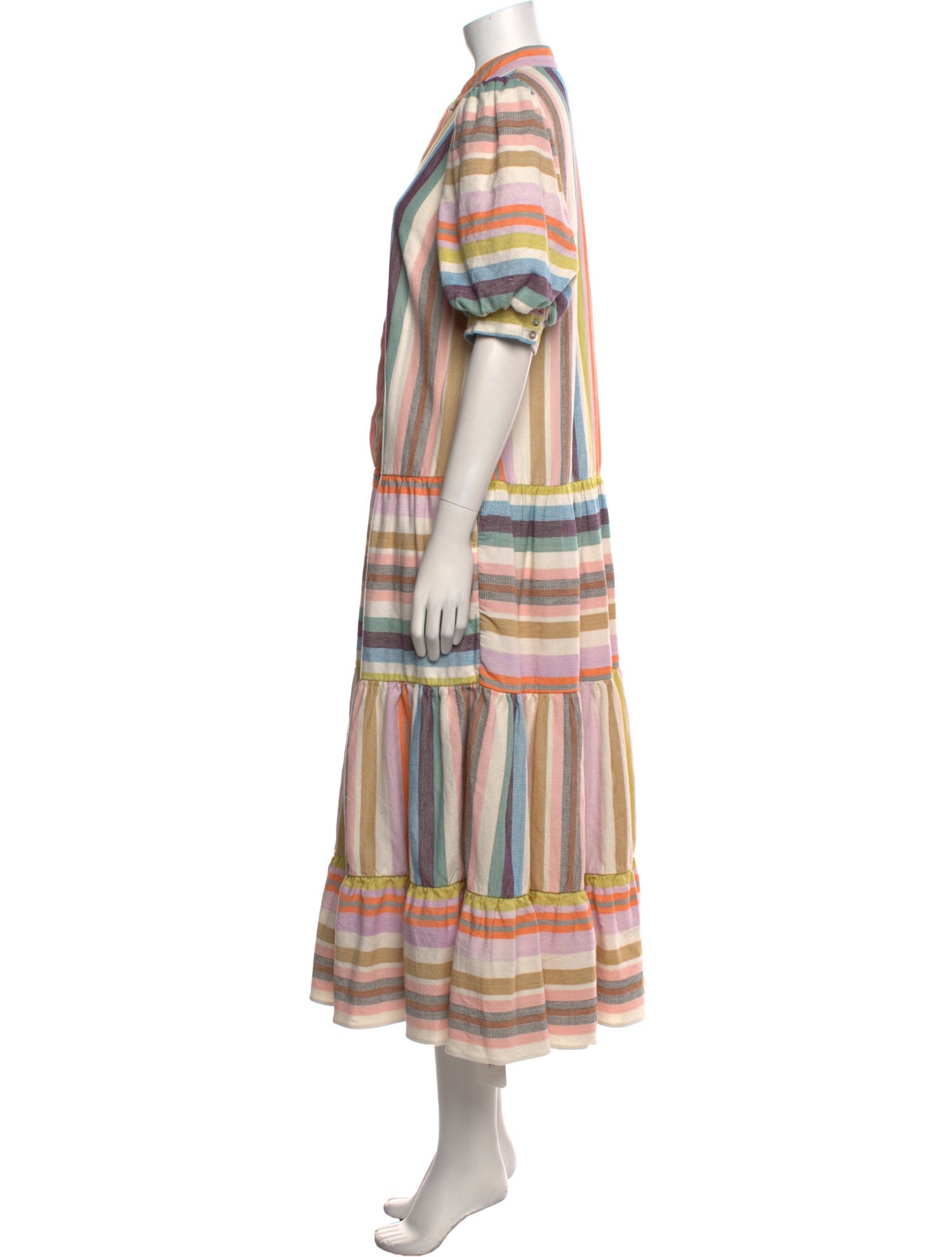 ALÉMAIS Striped Long Dress
