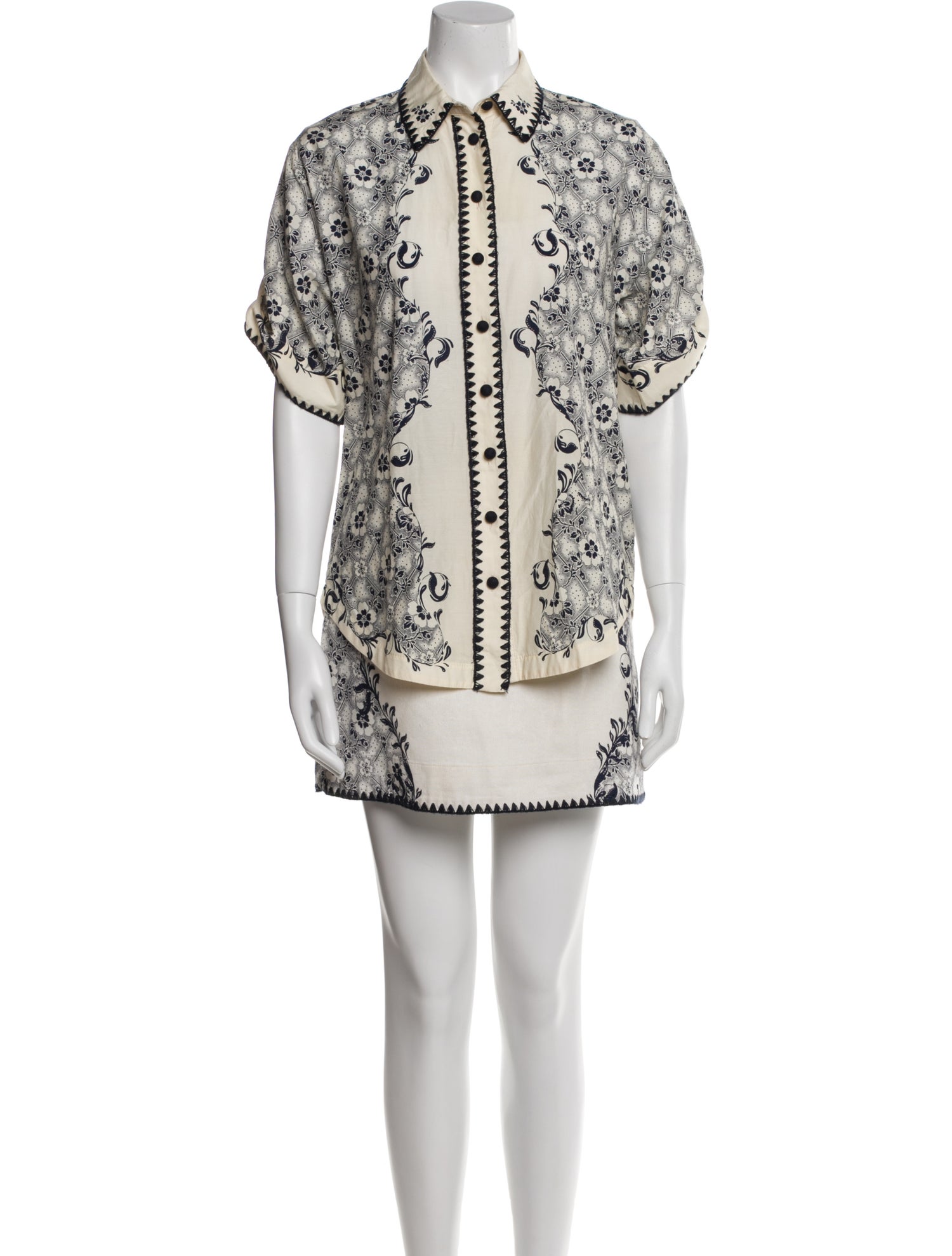 ALÉMAIS Linen Printed Skirt Set