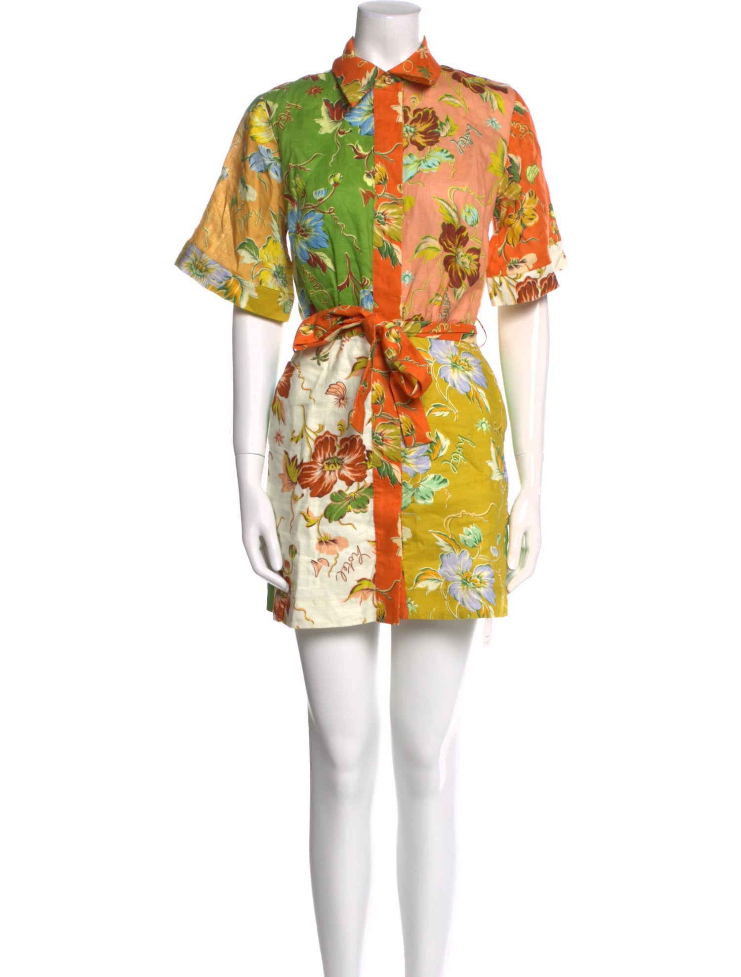 ALÉMAIS Floral Print Mini Dress