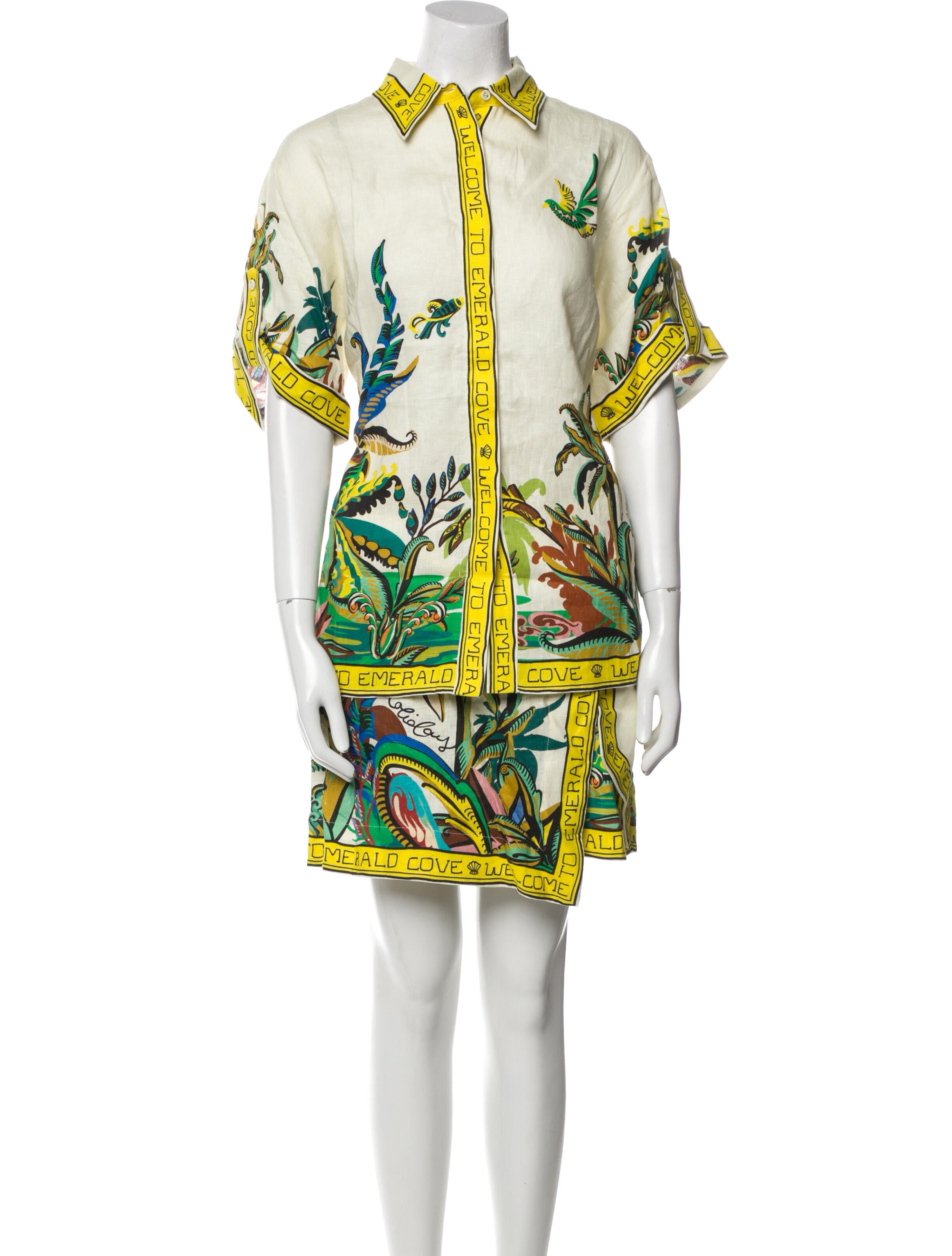 ALÉMAIS Printed Skirt Set w/ Tags