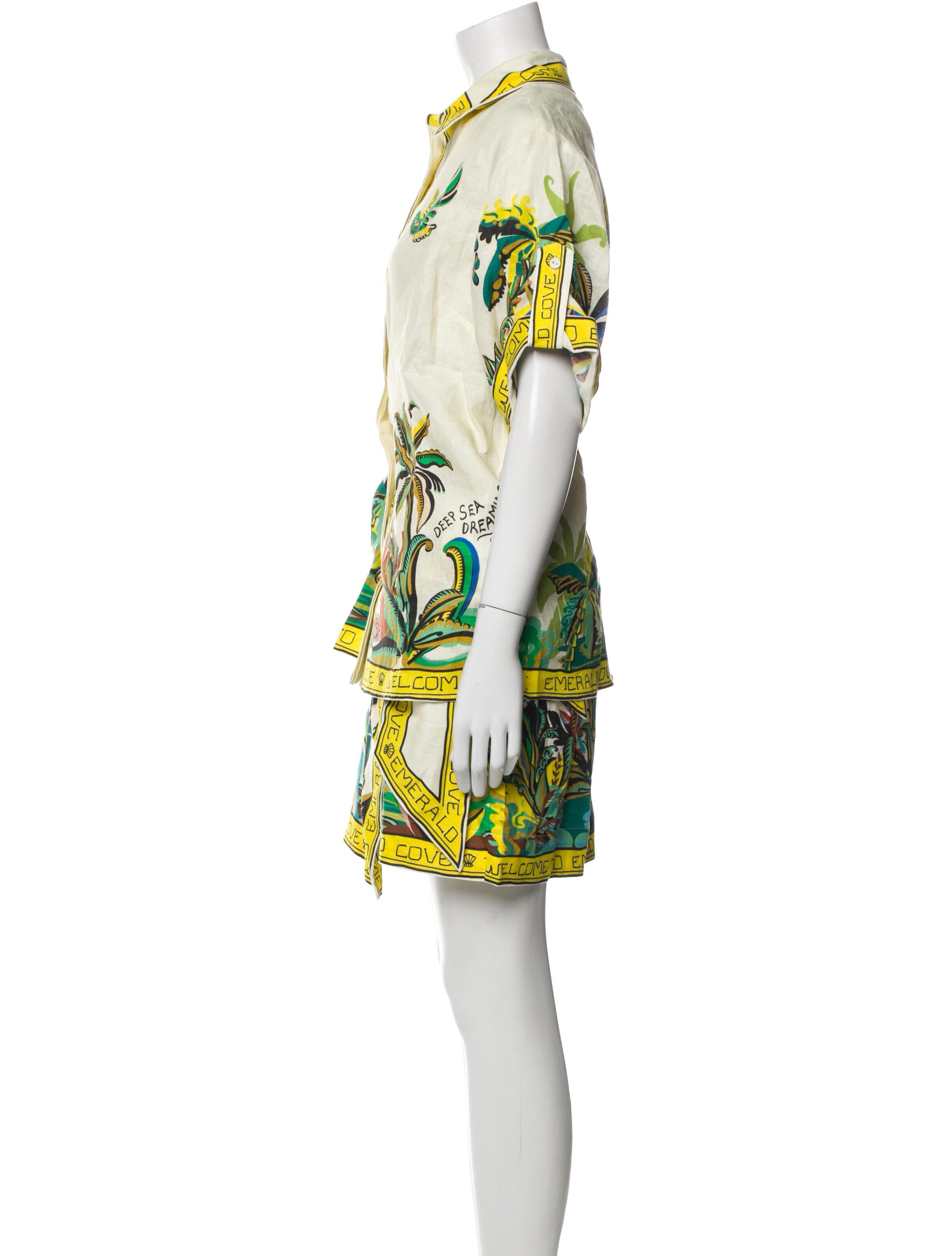 ALÉMAIS Printed Skirt Set w/ Tags