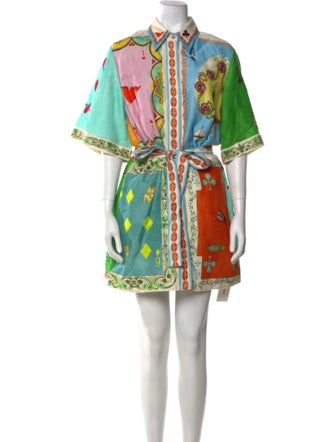 ALÉMAIS Printed Mini Dress