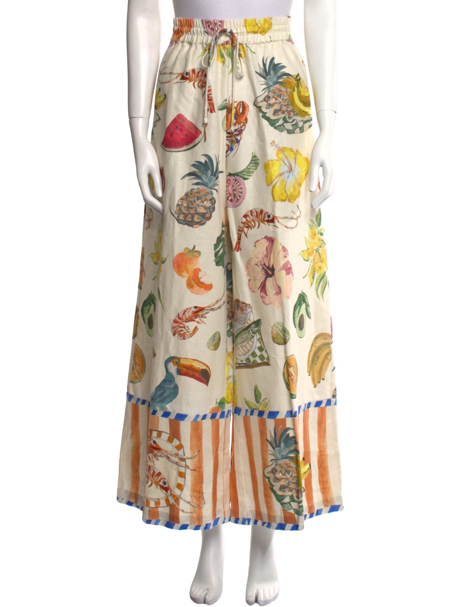 ALÉMAIS Printed Wide Leg Pants