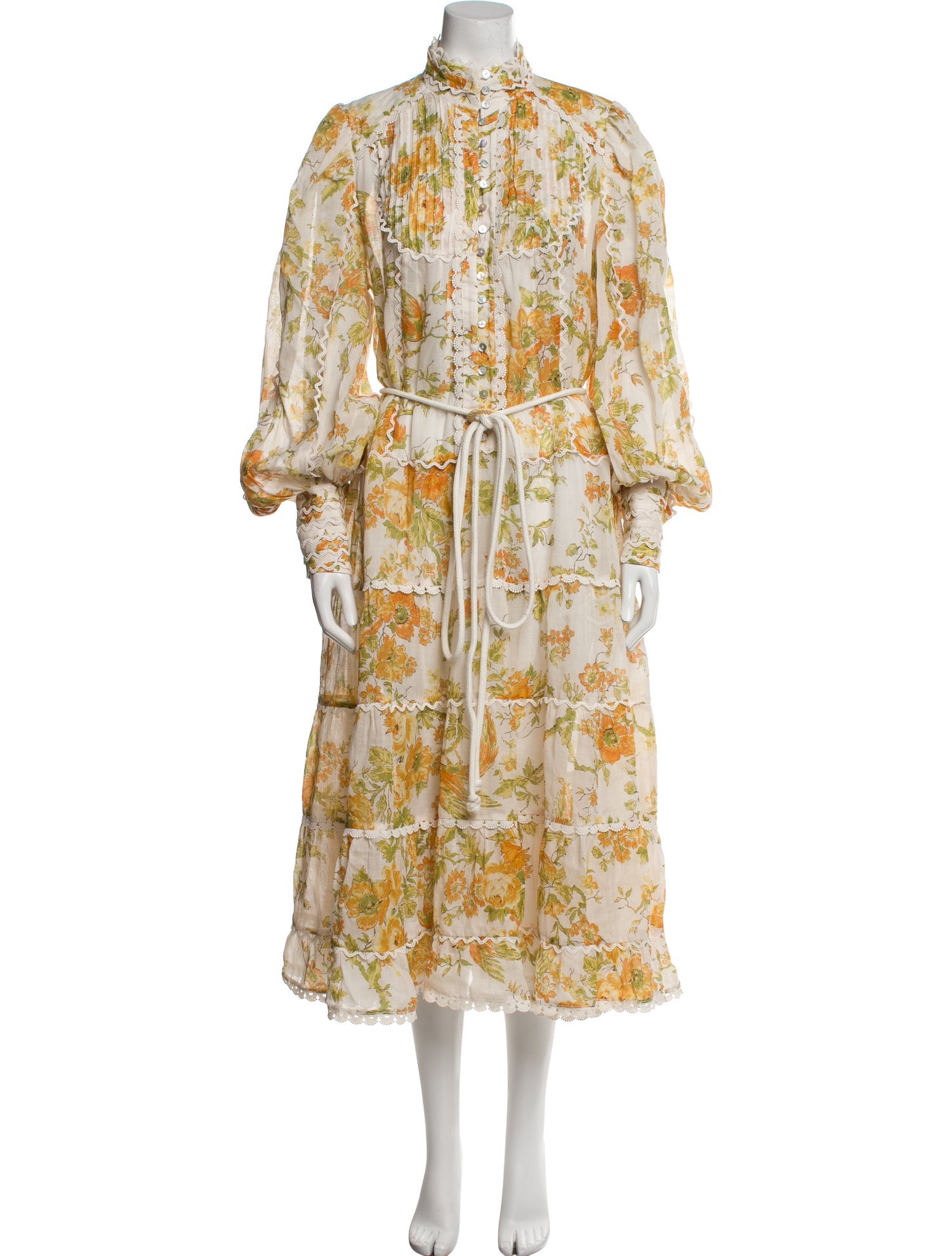 ALÉMAIS Floral Print Midi Length Dress