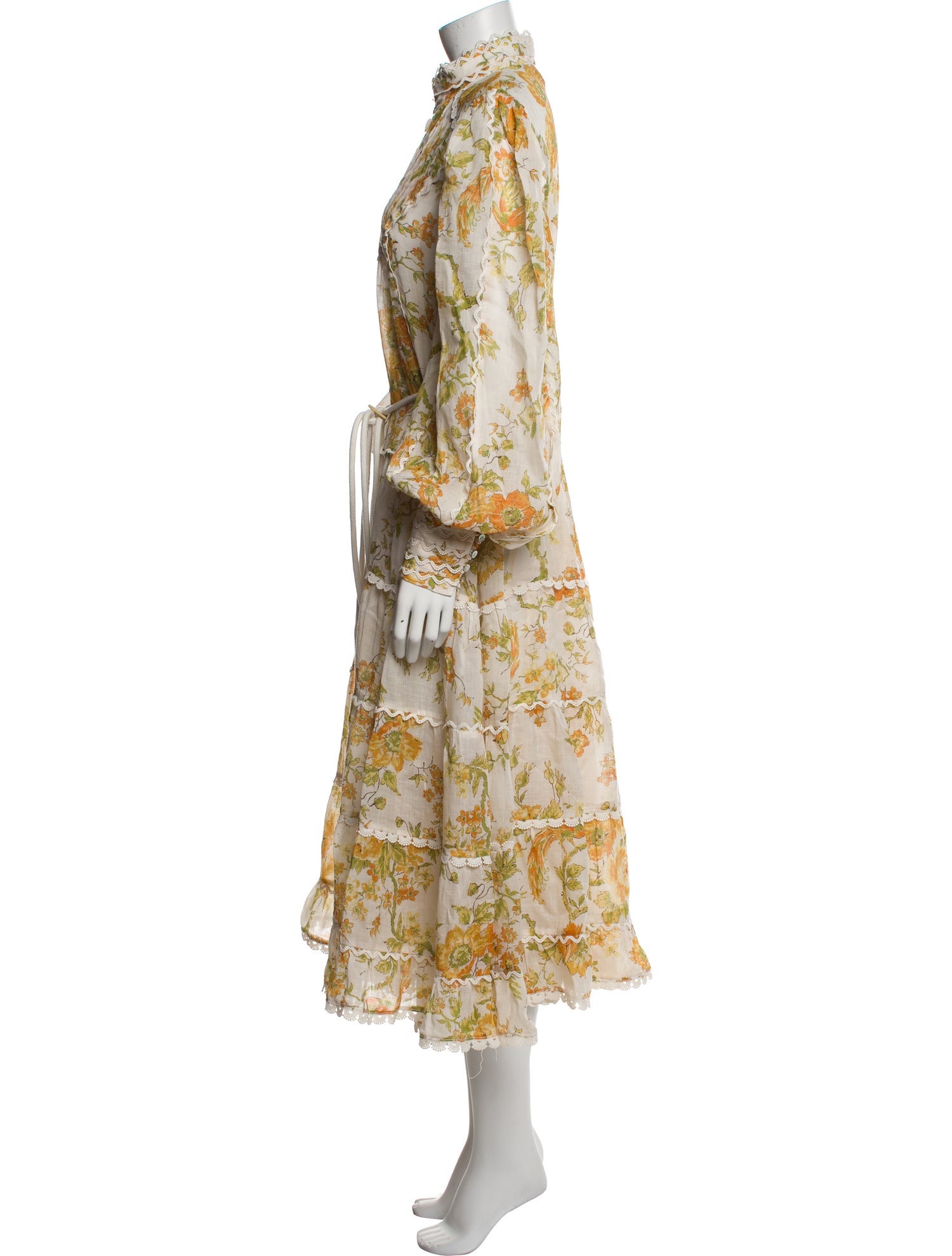 ALÉMAIS Floral Print Midi Length Dress