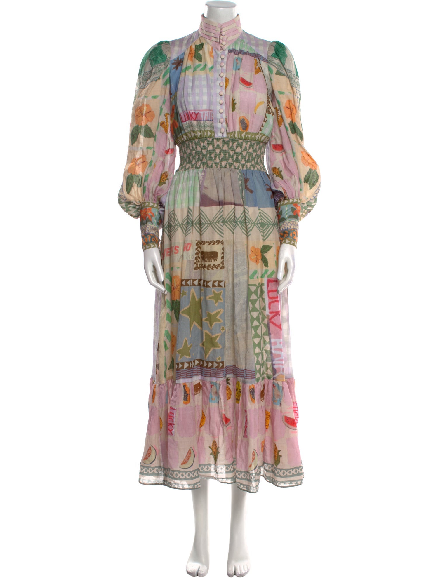 ALÉMAIS Printed Long Dress