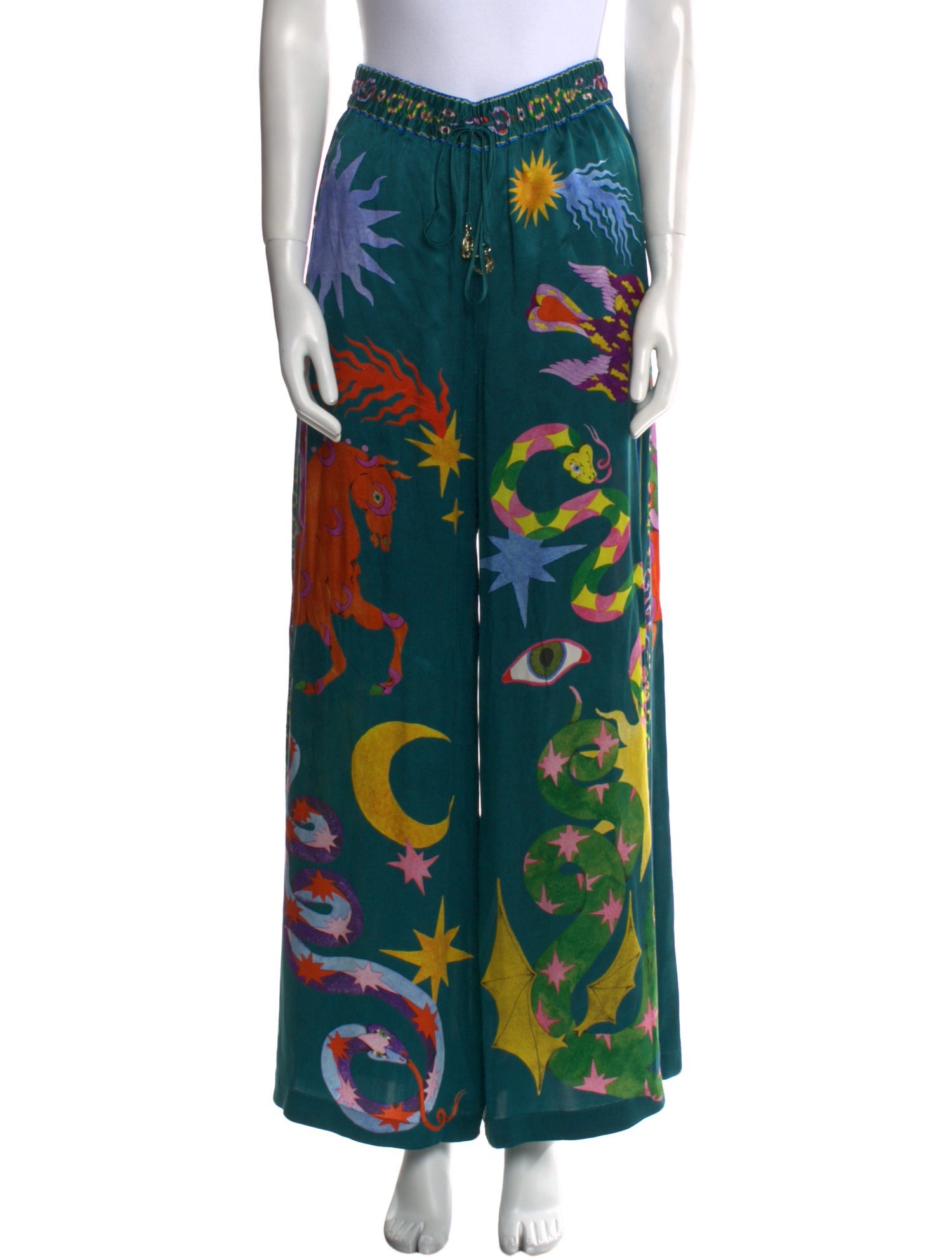 ALÉMAIS Silk Wide Leg Pants