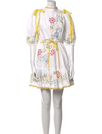 ALÉMAIS Floral Print Mini Dress