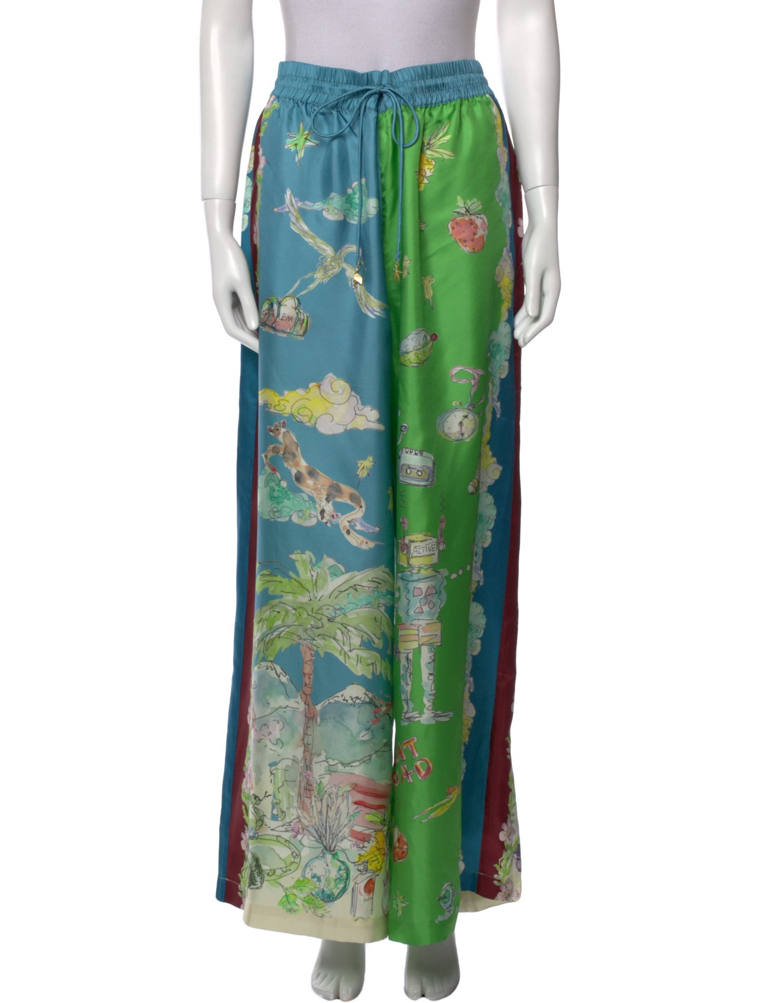 ALÉMAIS Silk Wide Leg Pants w/ Tags