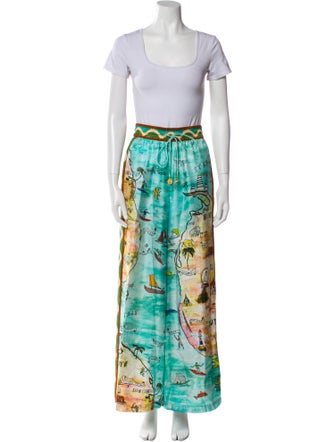 ALÉMAIS Silk Printed Pant Set