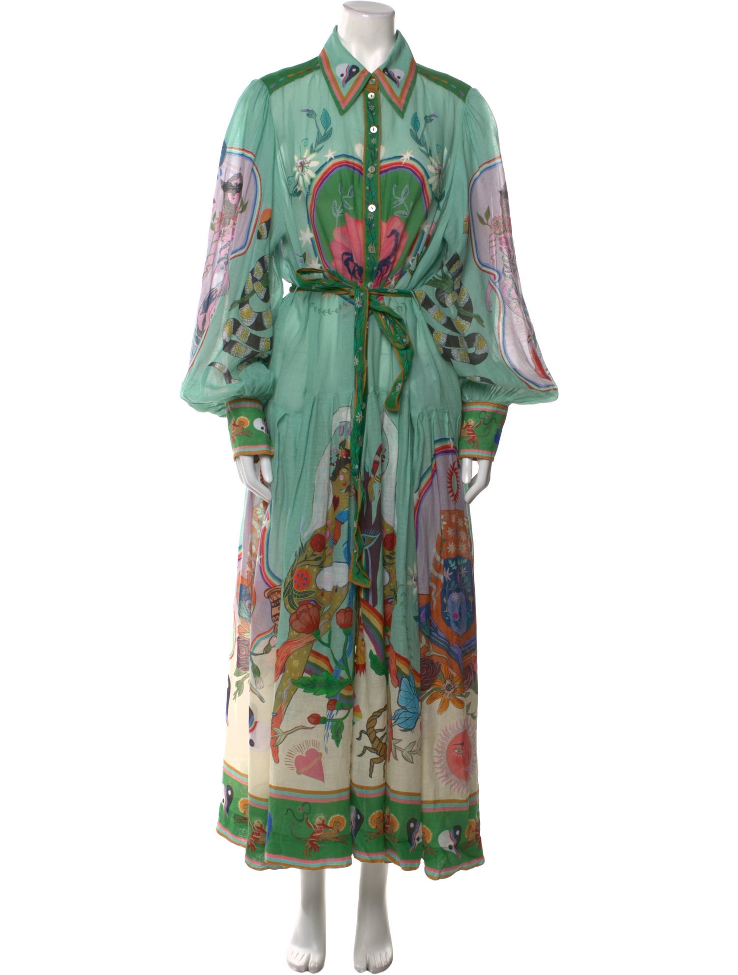 ALÉMAIS Printed Long Dress