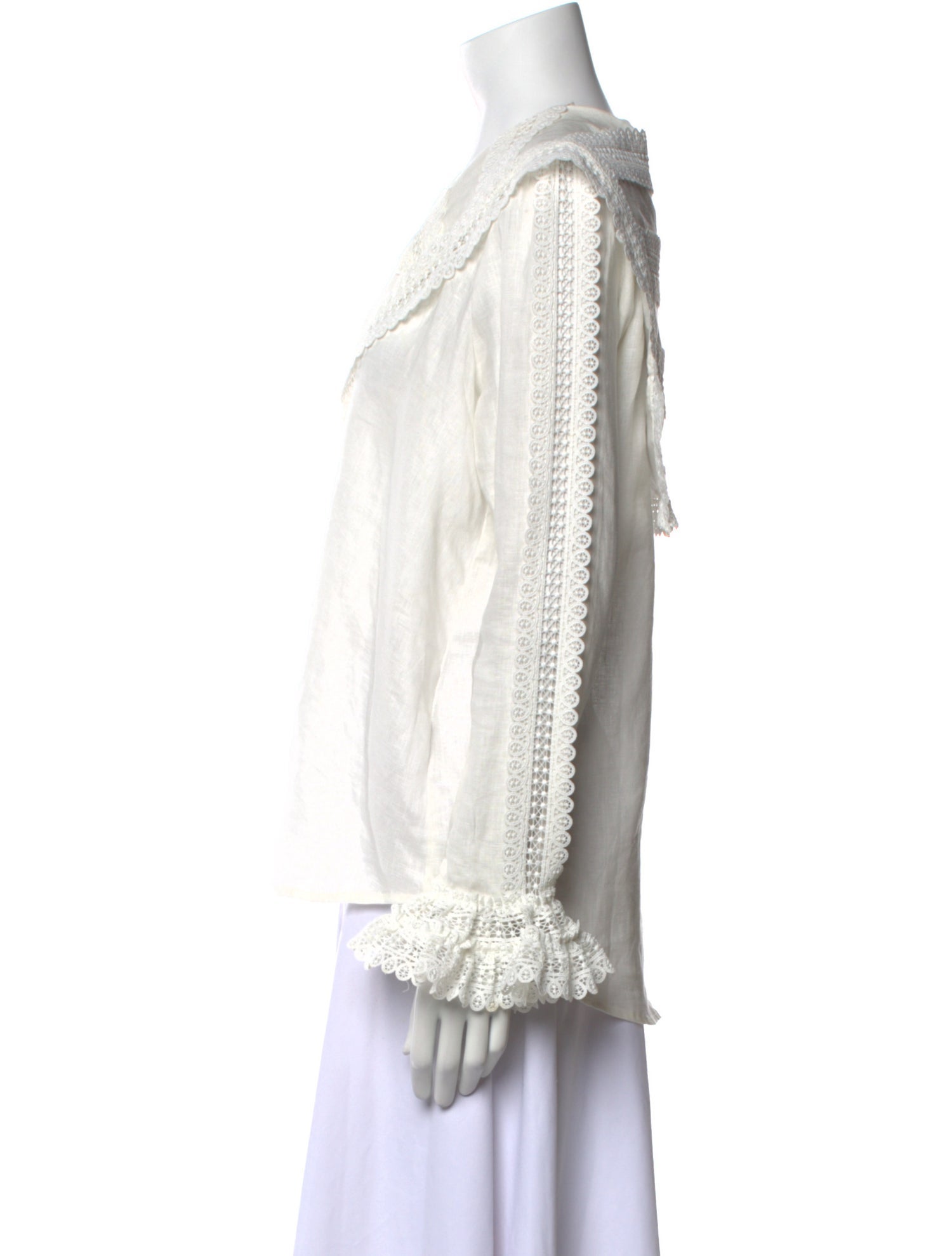 ALÉMAIS Linen V-Neck Blouse