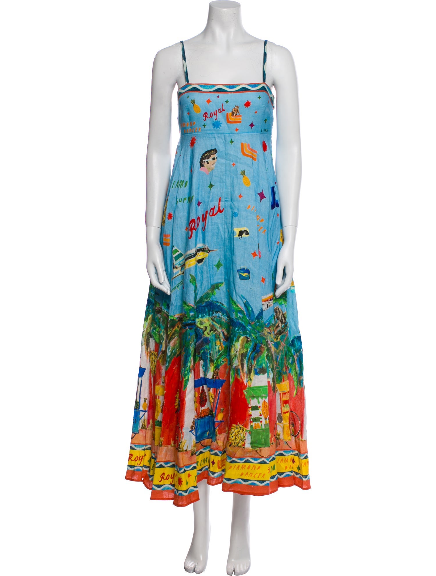 ALÉMAIS Floral Print Long Dress