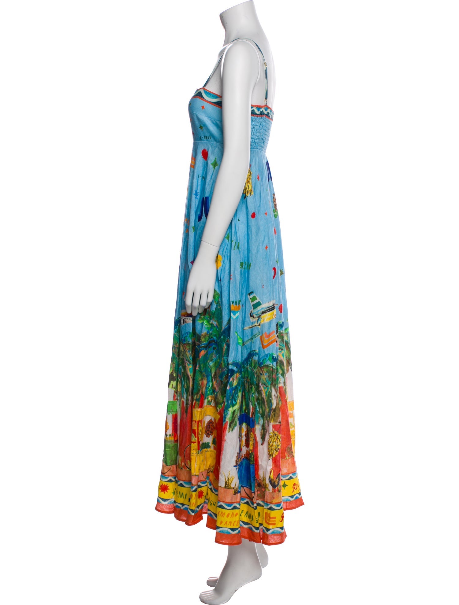 ALÉMAIS Floral Print Long Dress